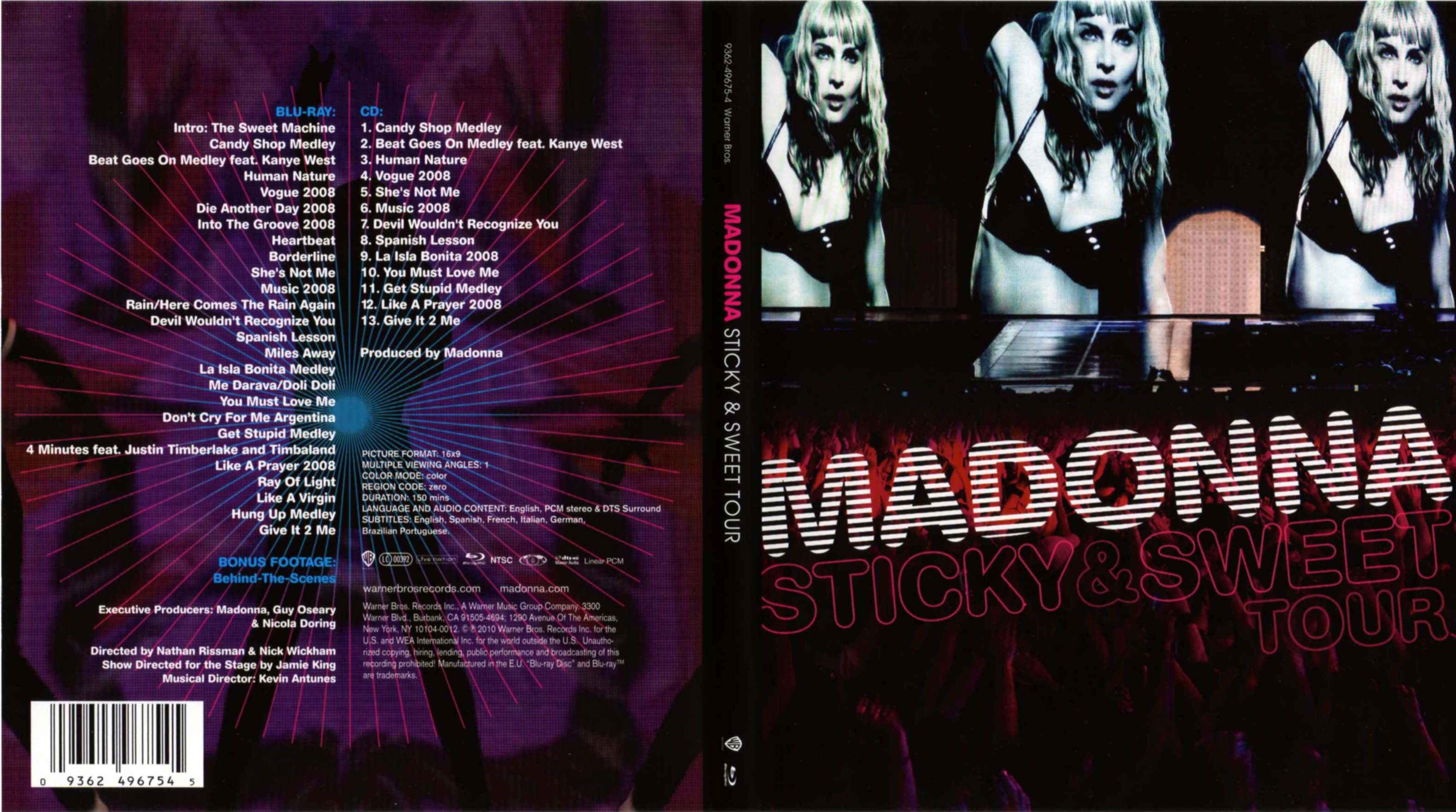 Jaquette DVD Madonna sticky and sweet tour (BLU-RAY)