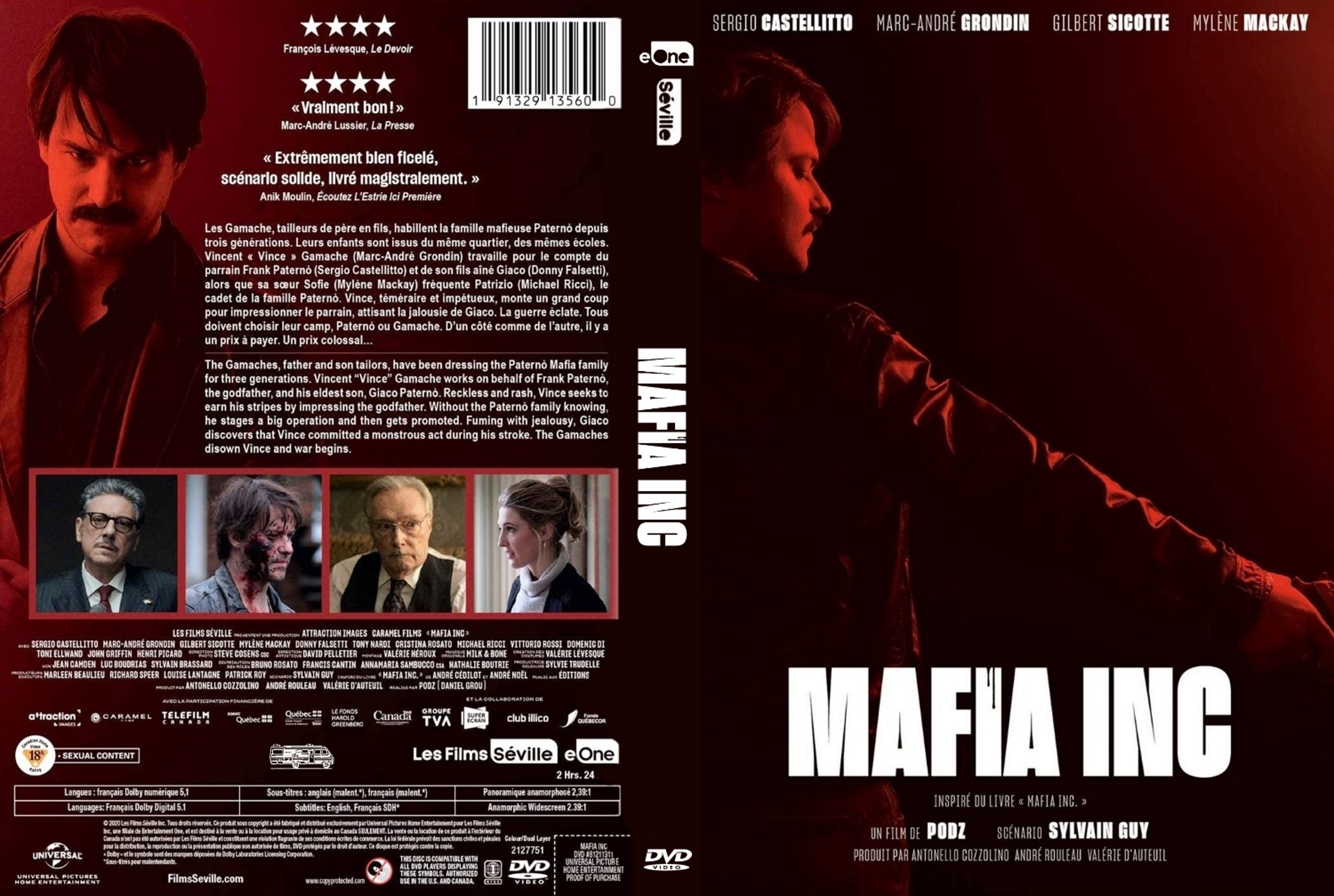 Jaquette DVD Mafia Inc (Canadienne)