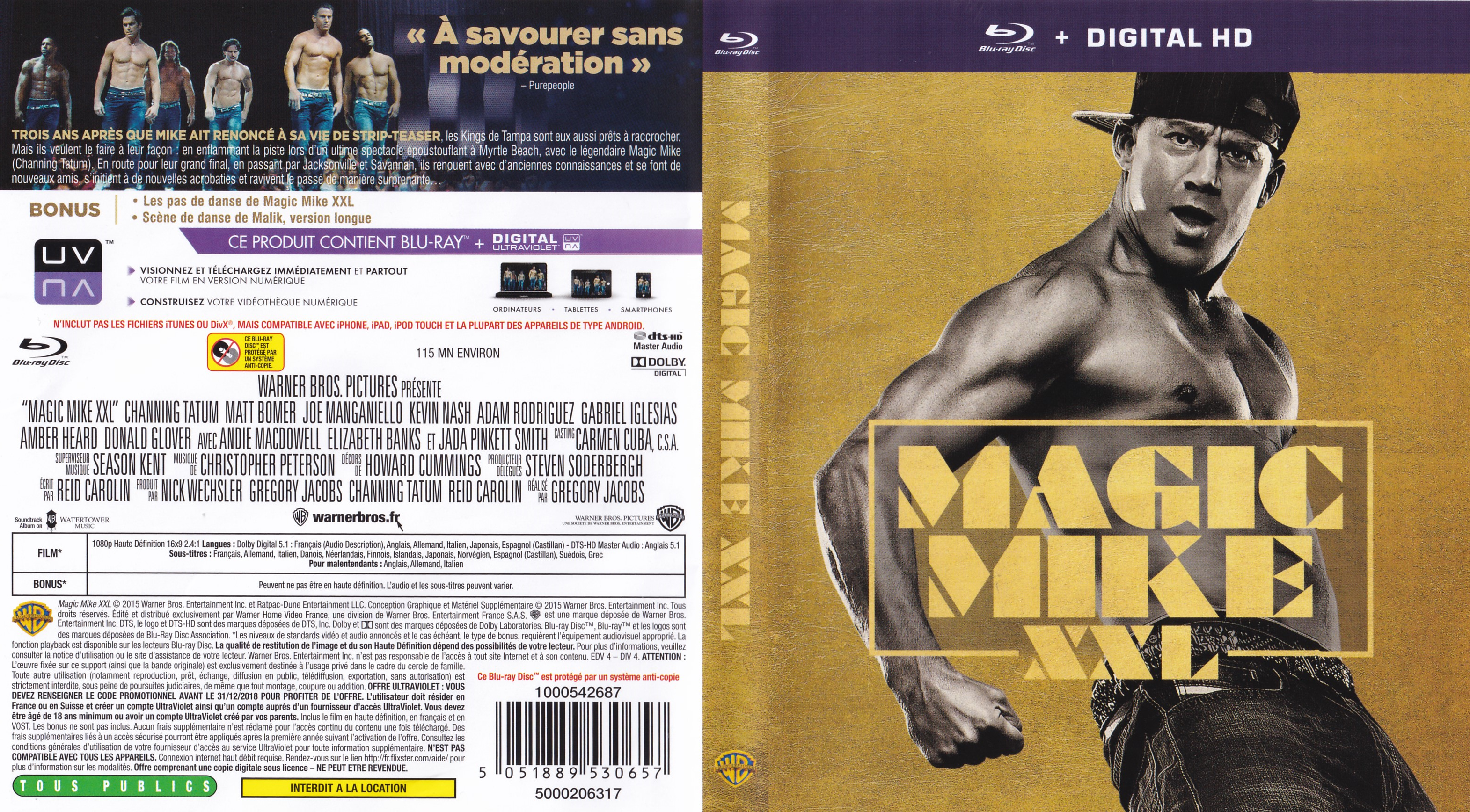 Jaquette DVD Magic Mike XXL (BLU-RAY)