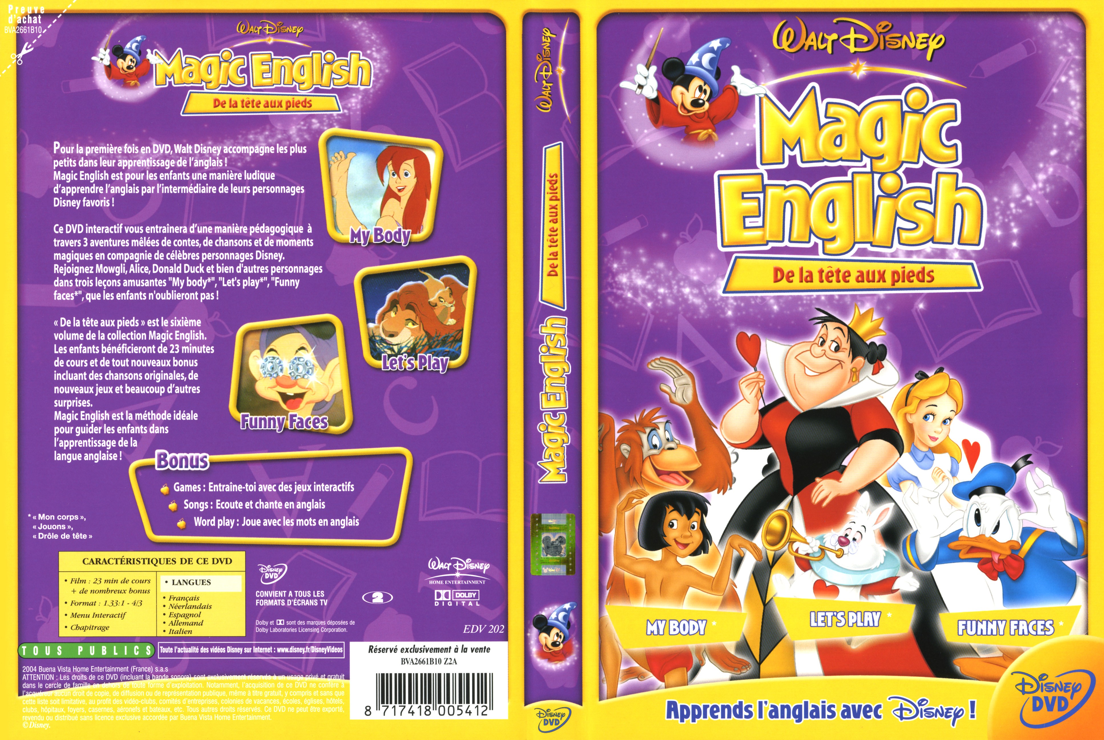 Jaquette DVD Magic english de la tete aux pieds