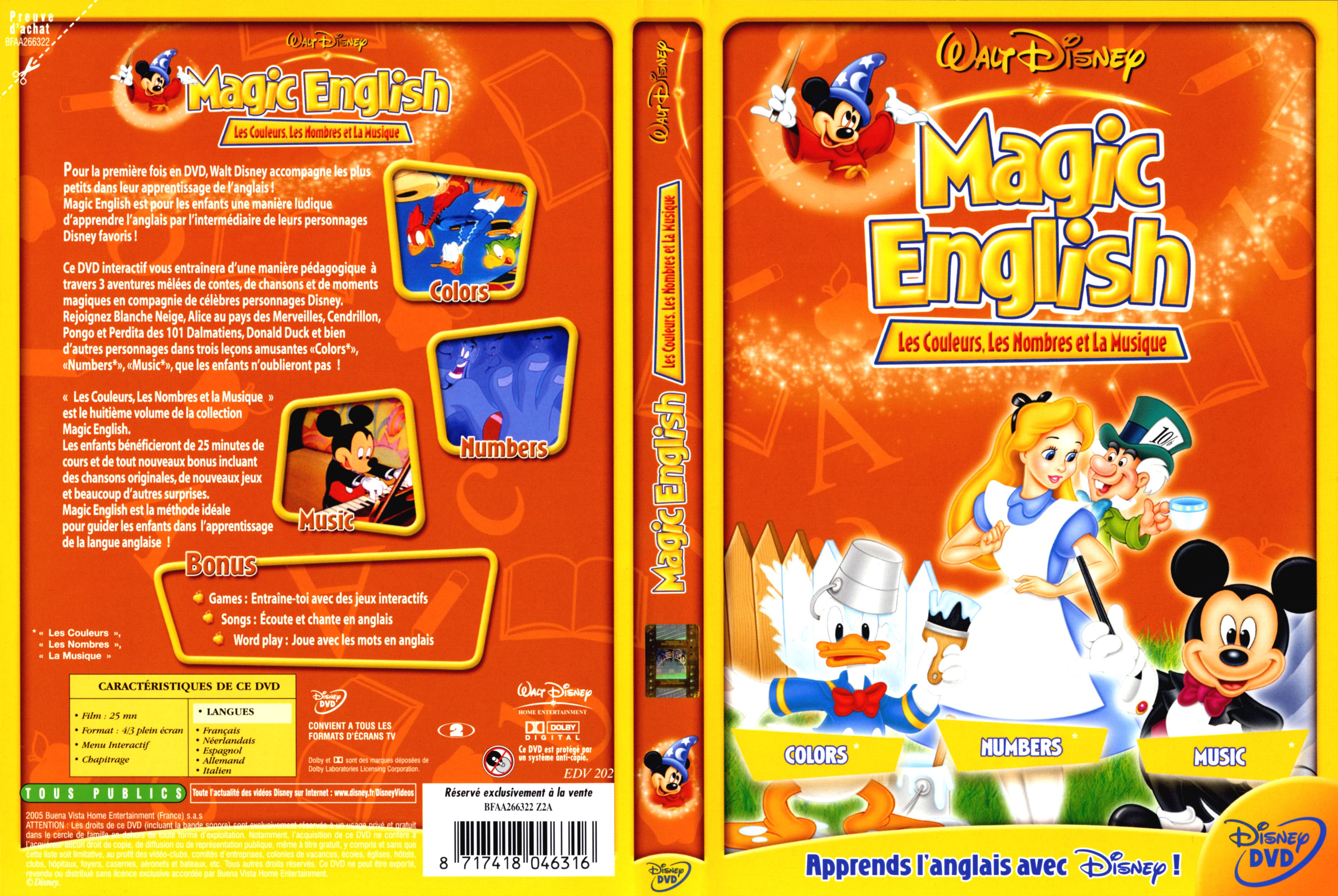 Jaquette DVD Magic english les couleurs les nombres et la musique