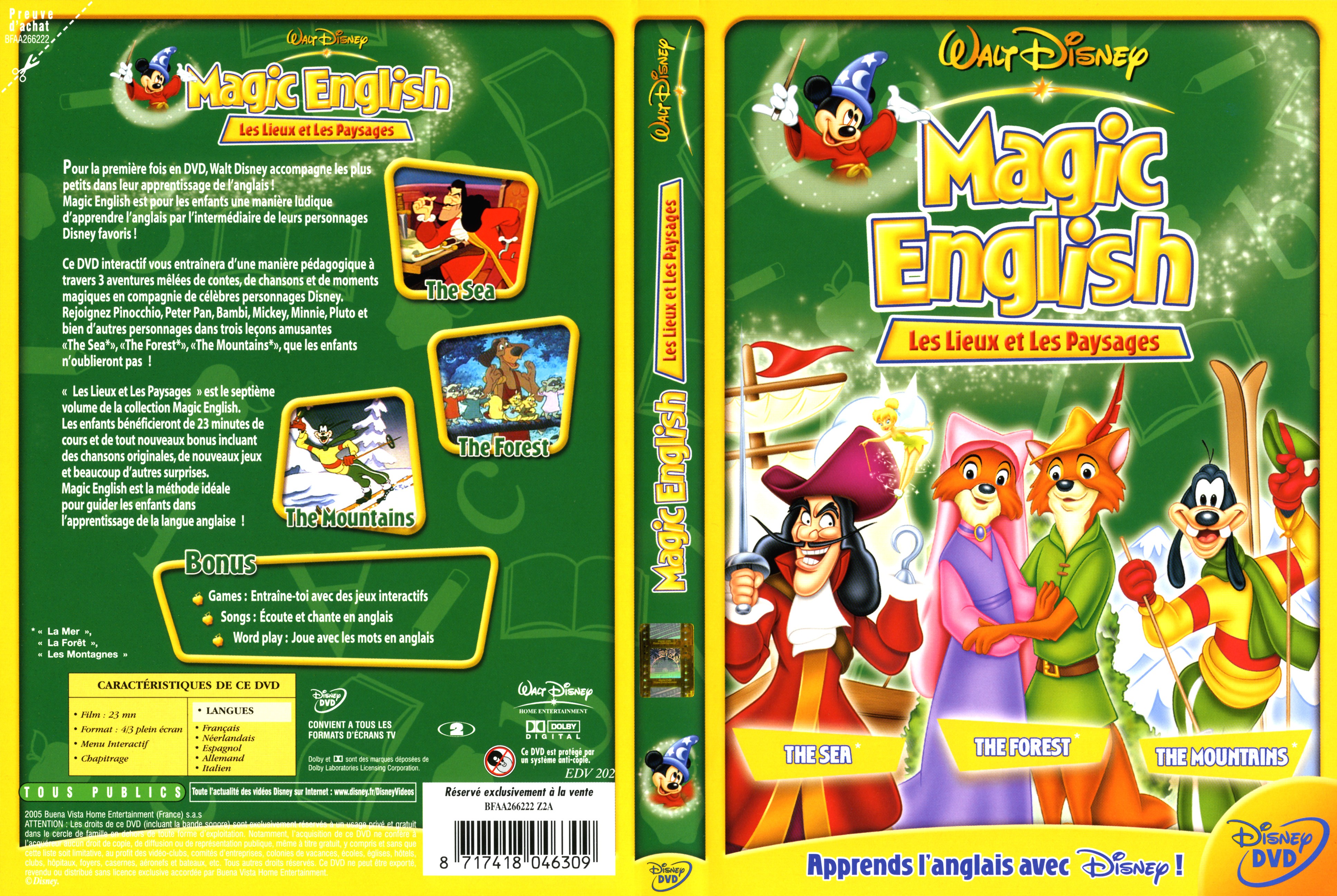 Jaquette DVD Magic english les lieux et les paysages