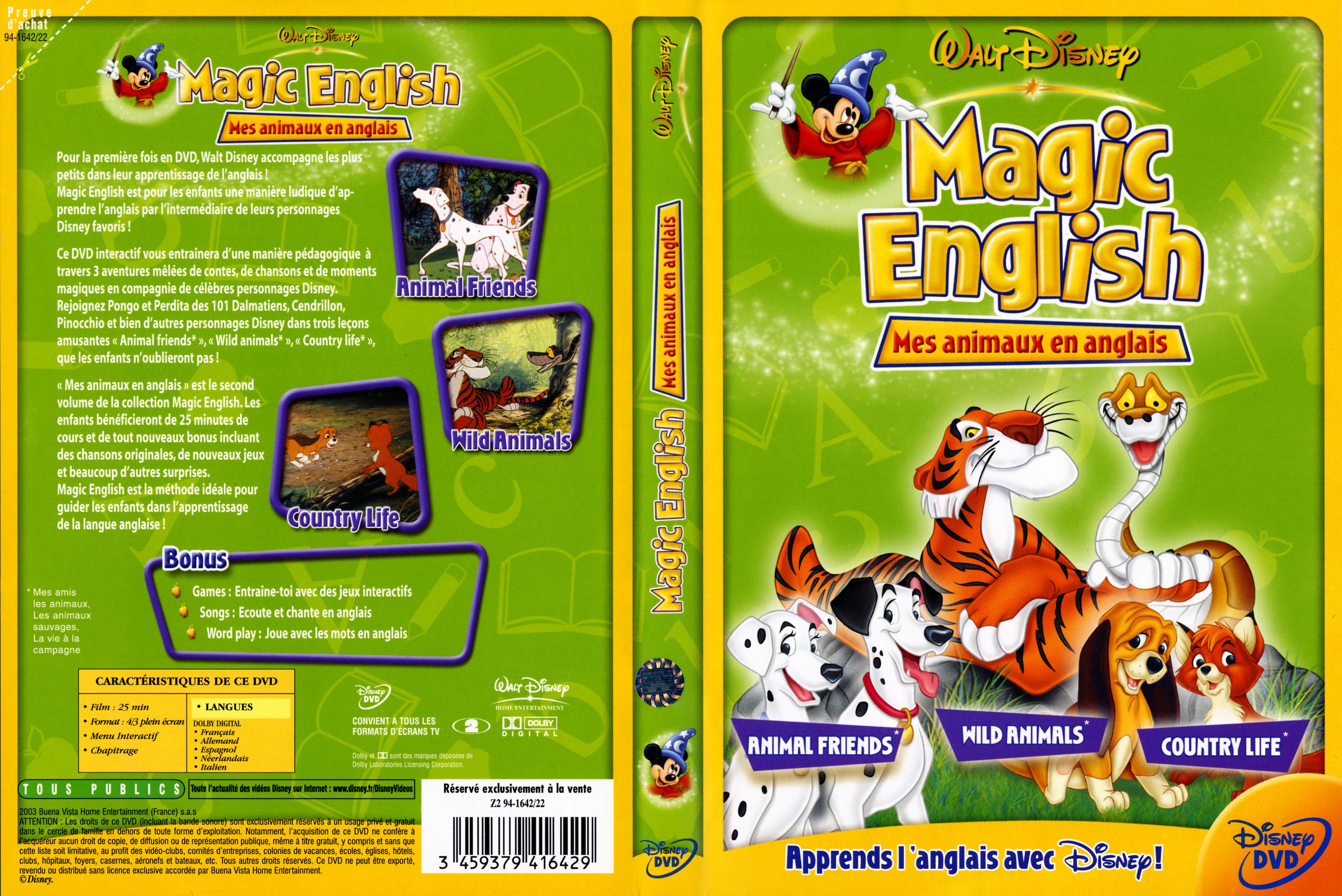 Jaquette DVD Magic english mes animaux en anglais