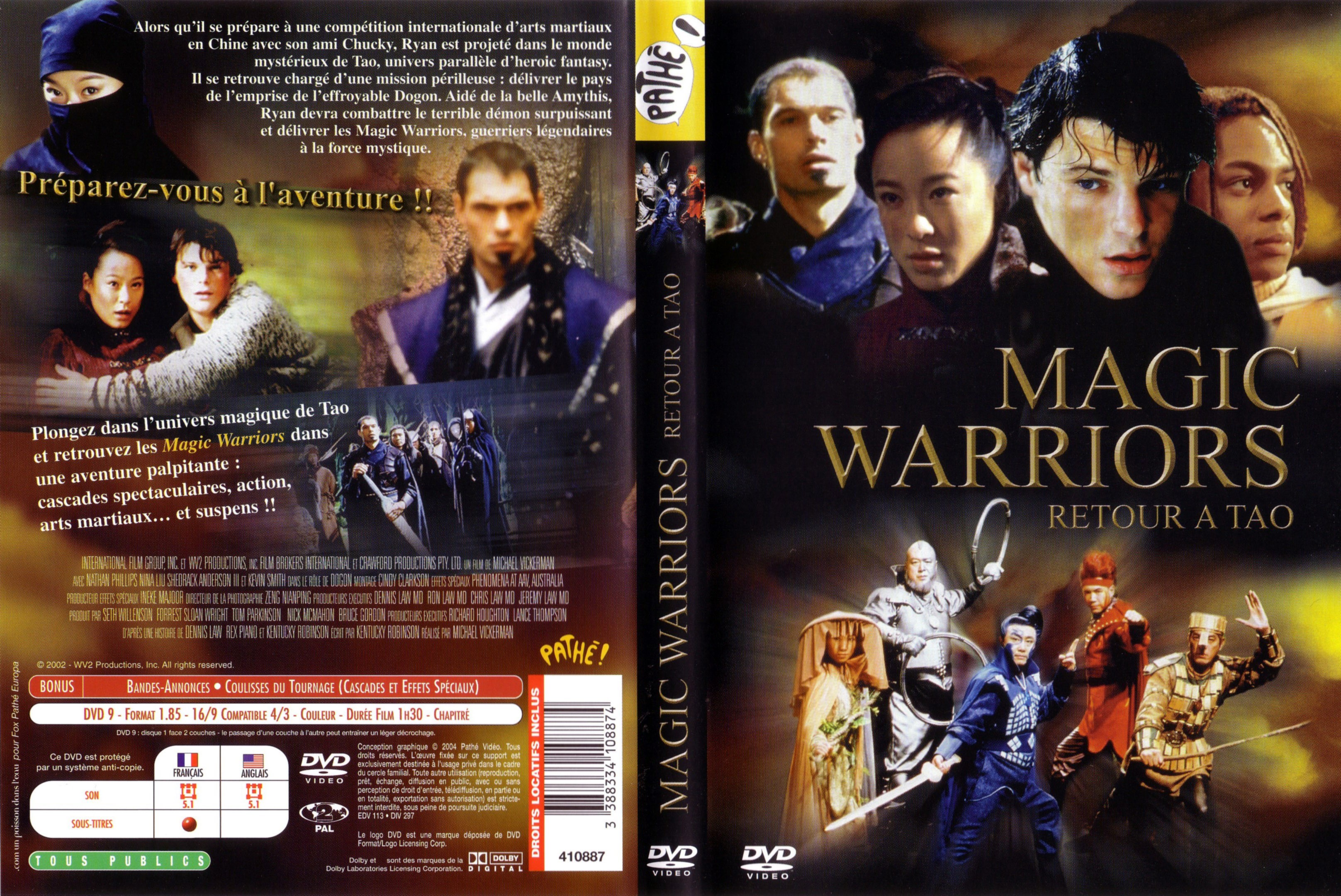 Jaquette DVD Magic warriors retour  Tao
