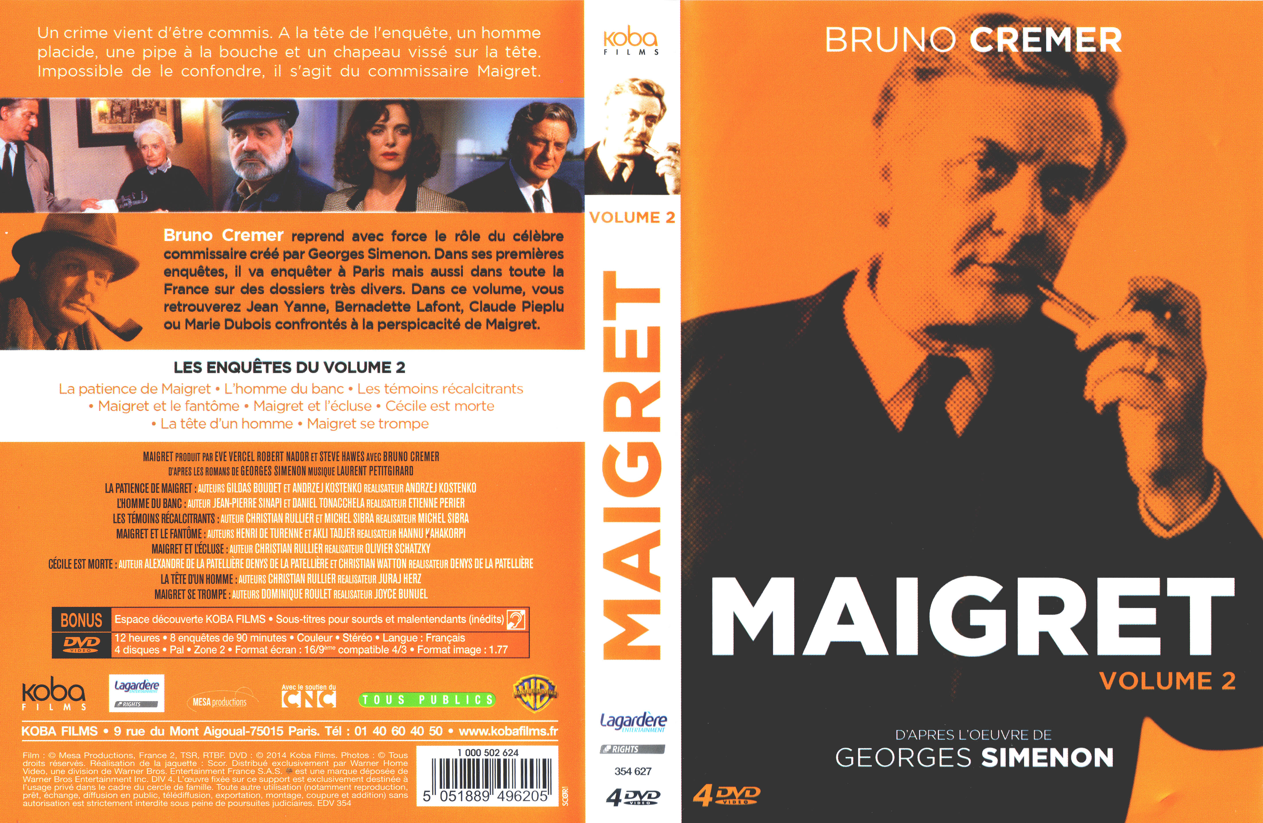 Jaquette DVD Maigret Volume 2 (Bruno Cremer)