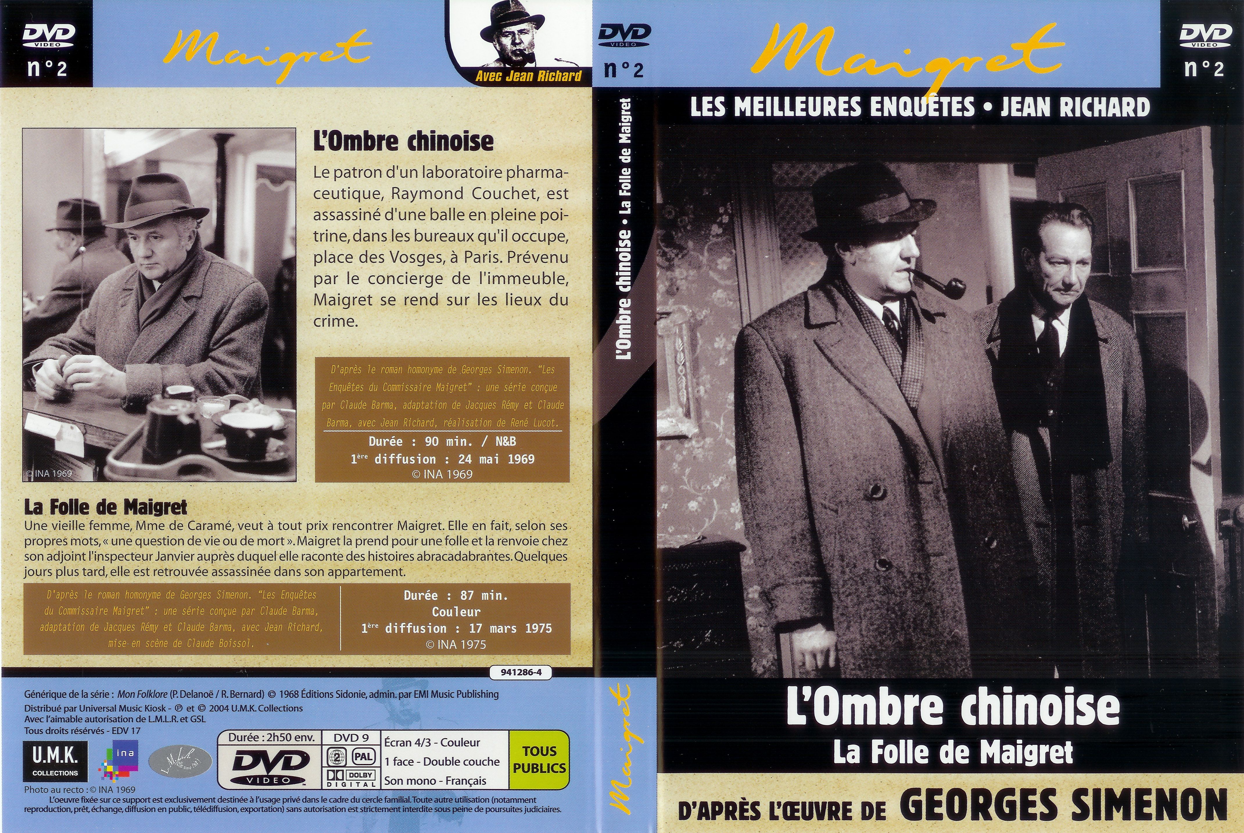 Jaquette DVD Maigret (Jean Richard) vol 02