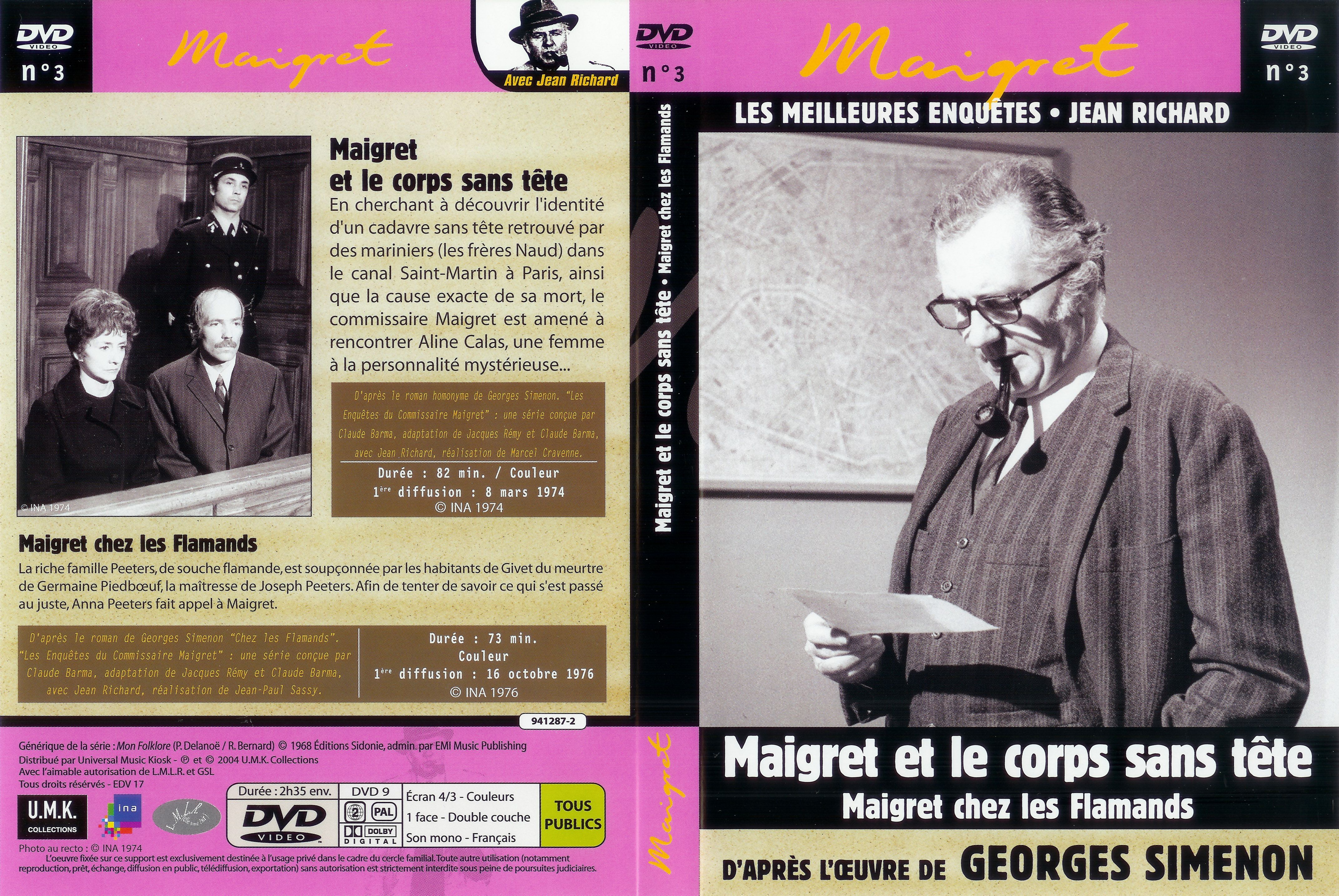 Jaquette DVD Maigret (Jean Richard) vol 03