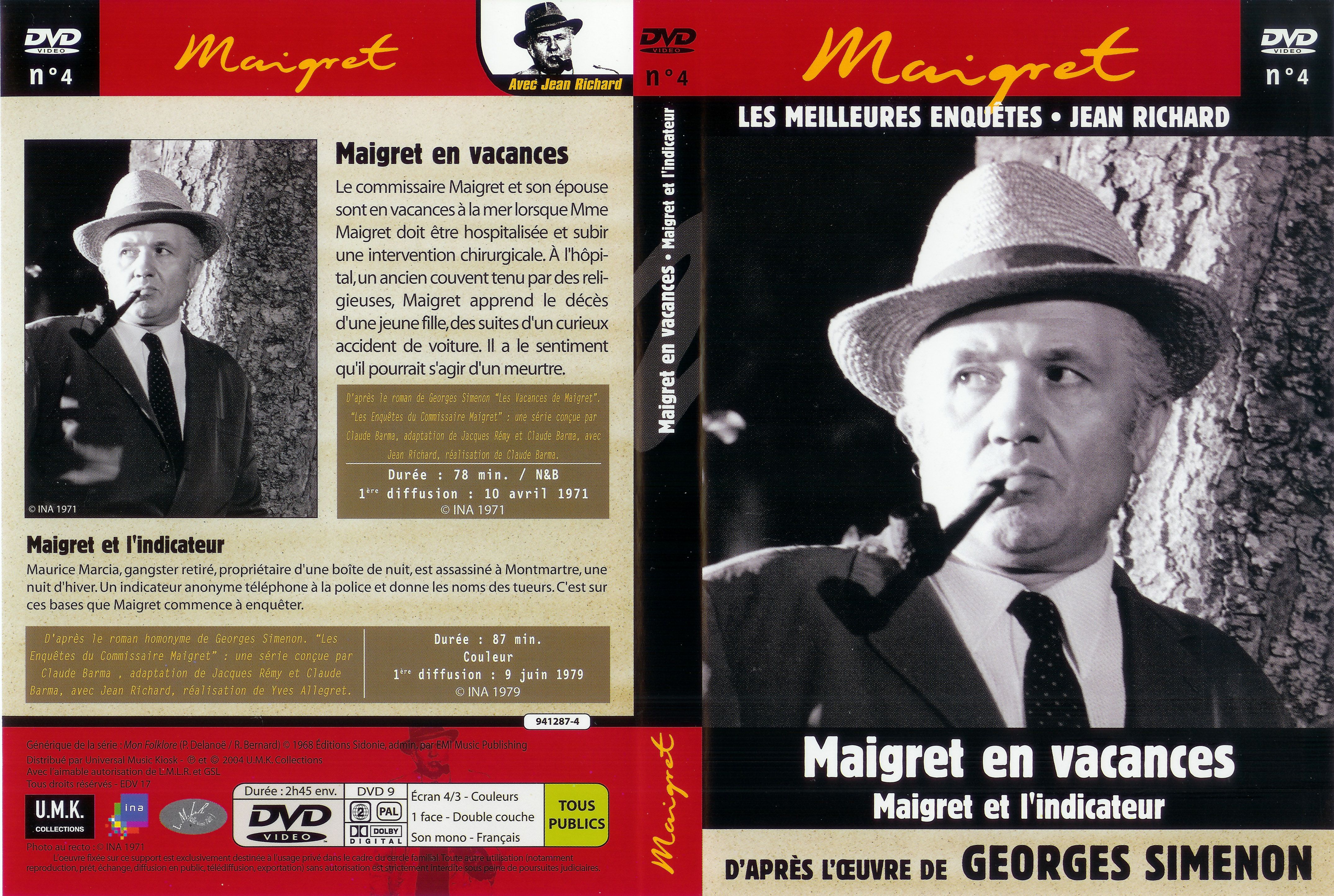 Jaquette DVD Maigret (Jean Richard) vol 04