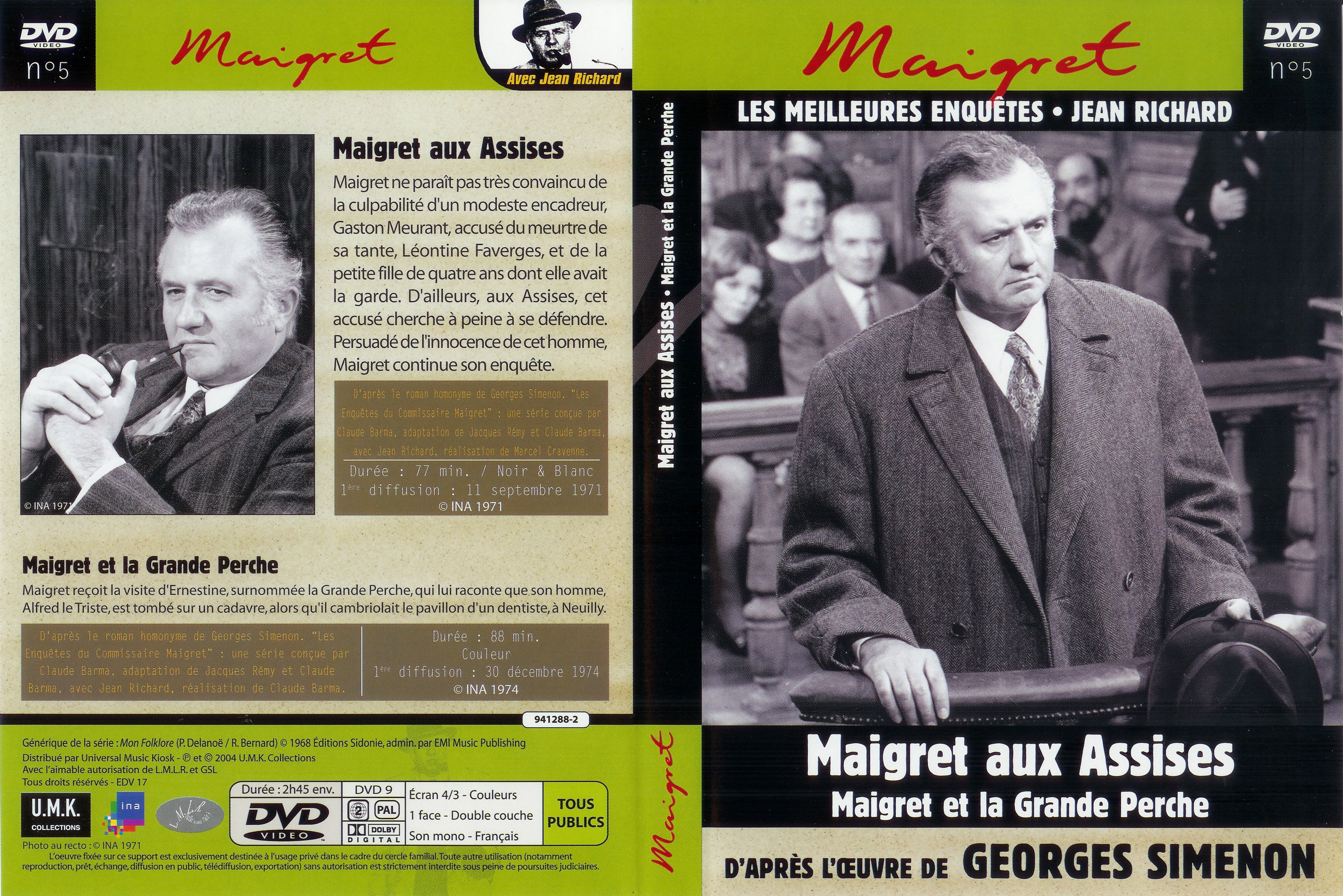 Jaquette DVD Maigret (Jean Richard) vol 05