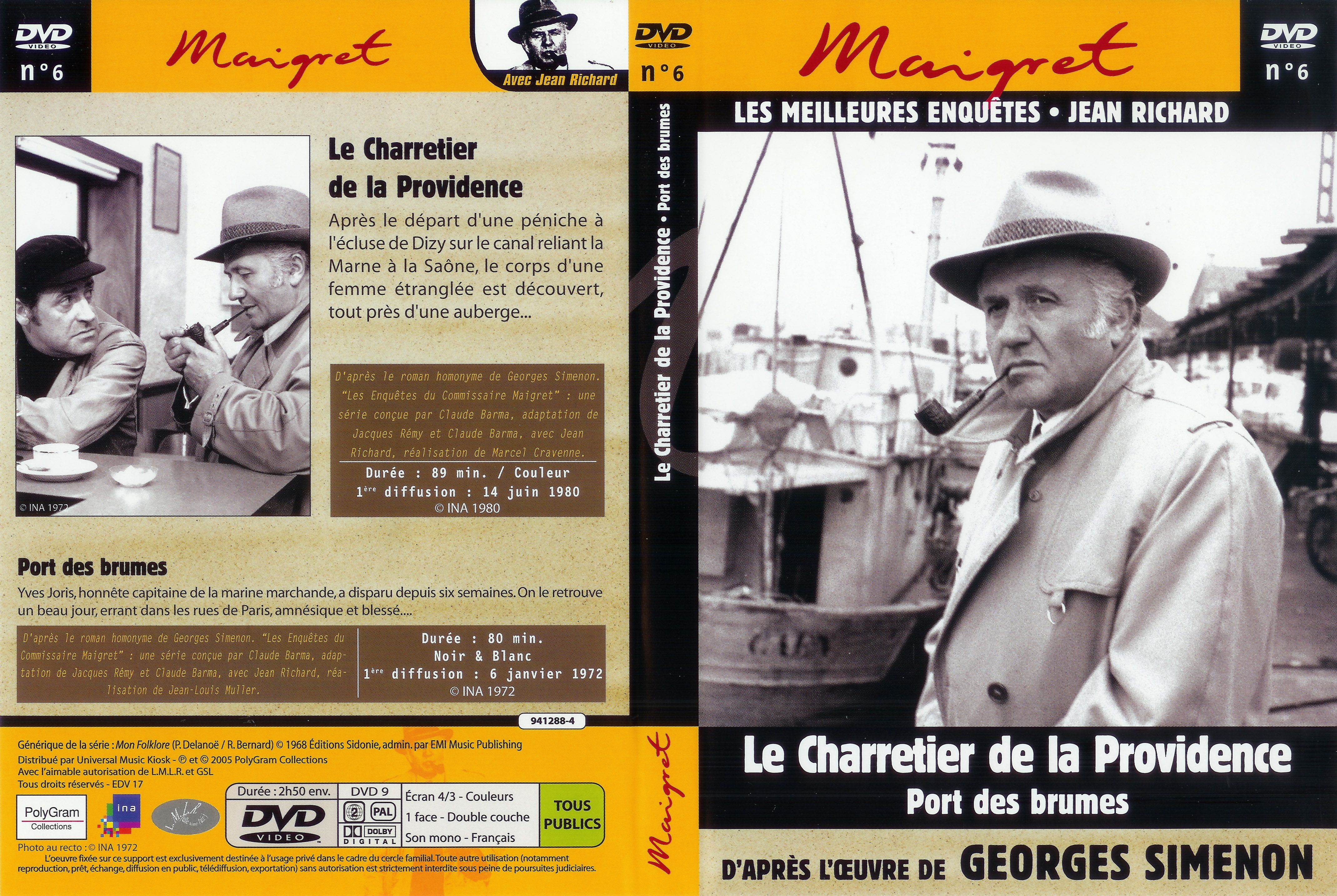 Jaquette DVD Maigret (Jean Richard) vol 06