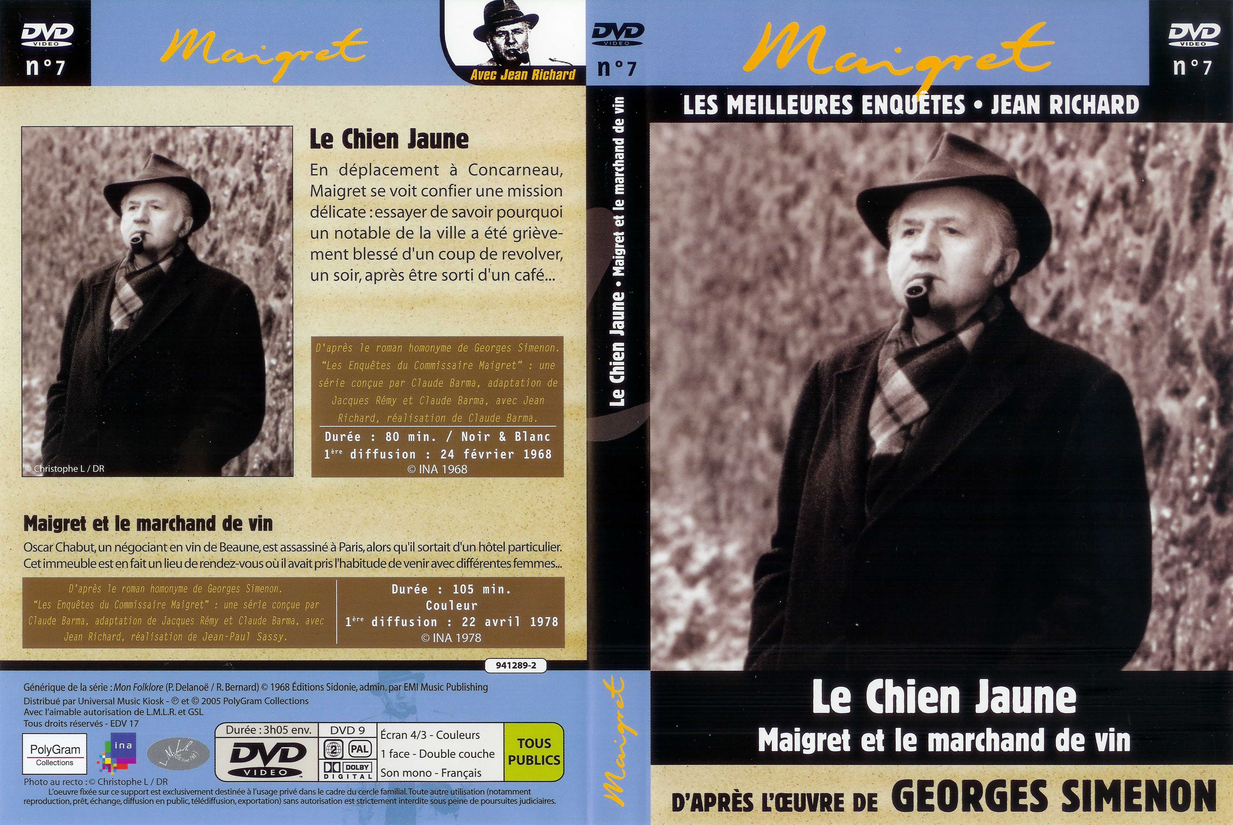Jaquette DVD Maigret (Jean Richard) vol 07