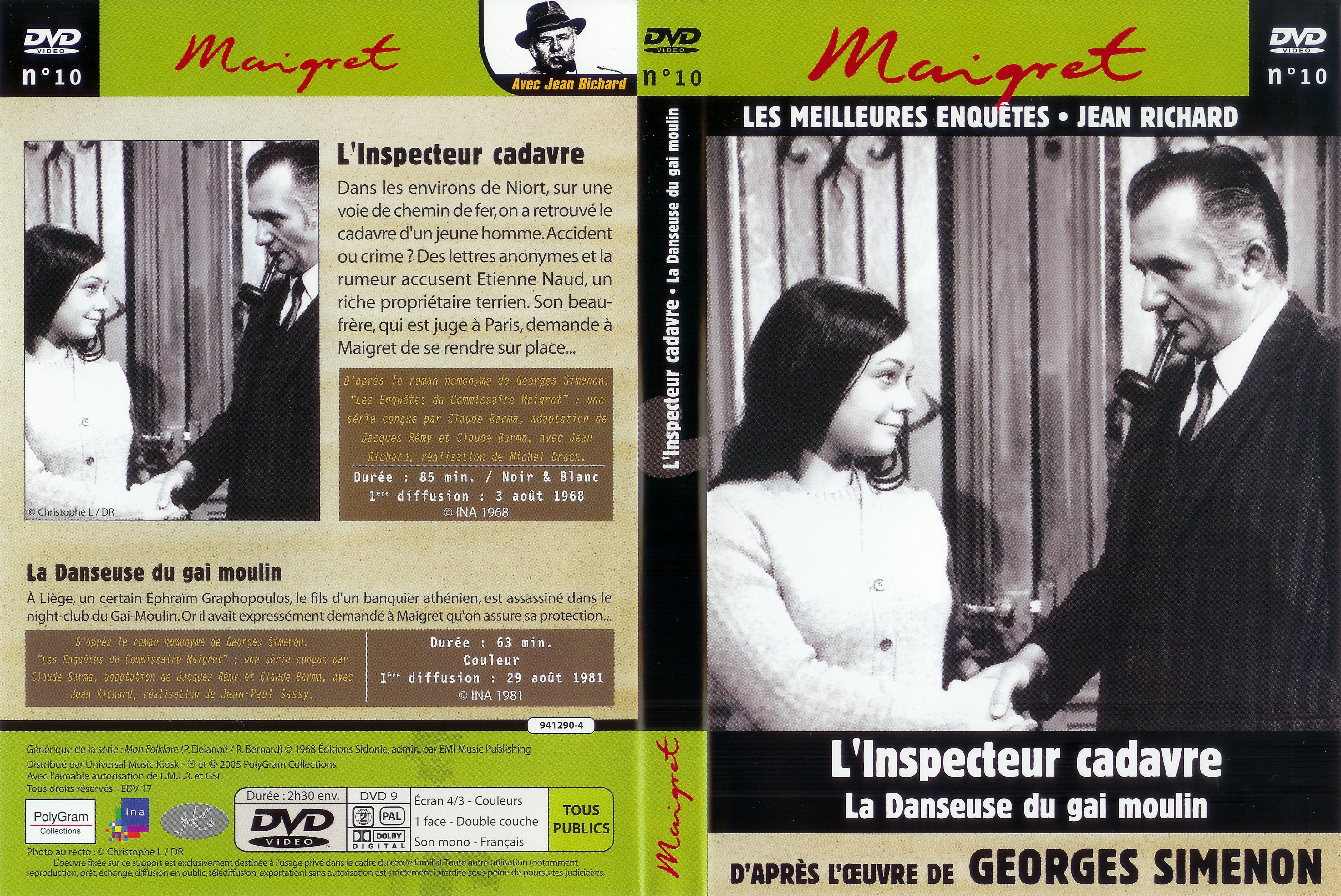 Jaquette DVD Maigret (Jean Richard) vol 10