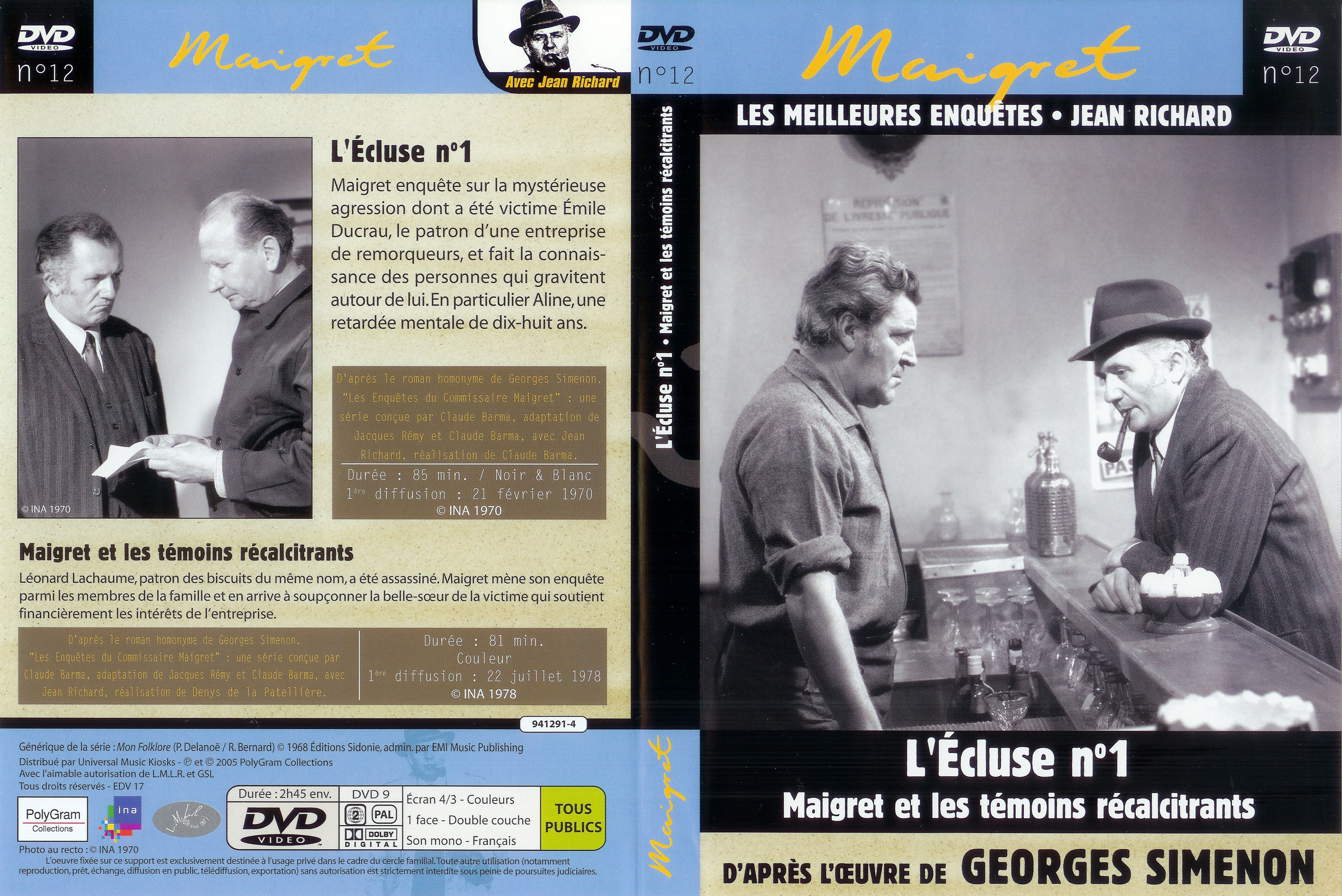 Jaquette DVD Maigret (Jean Richard) vol 12