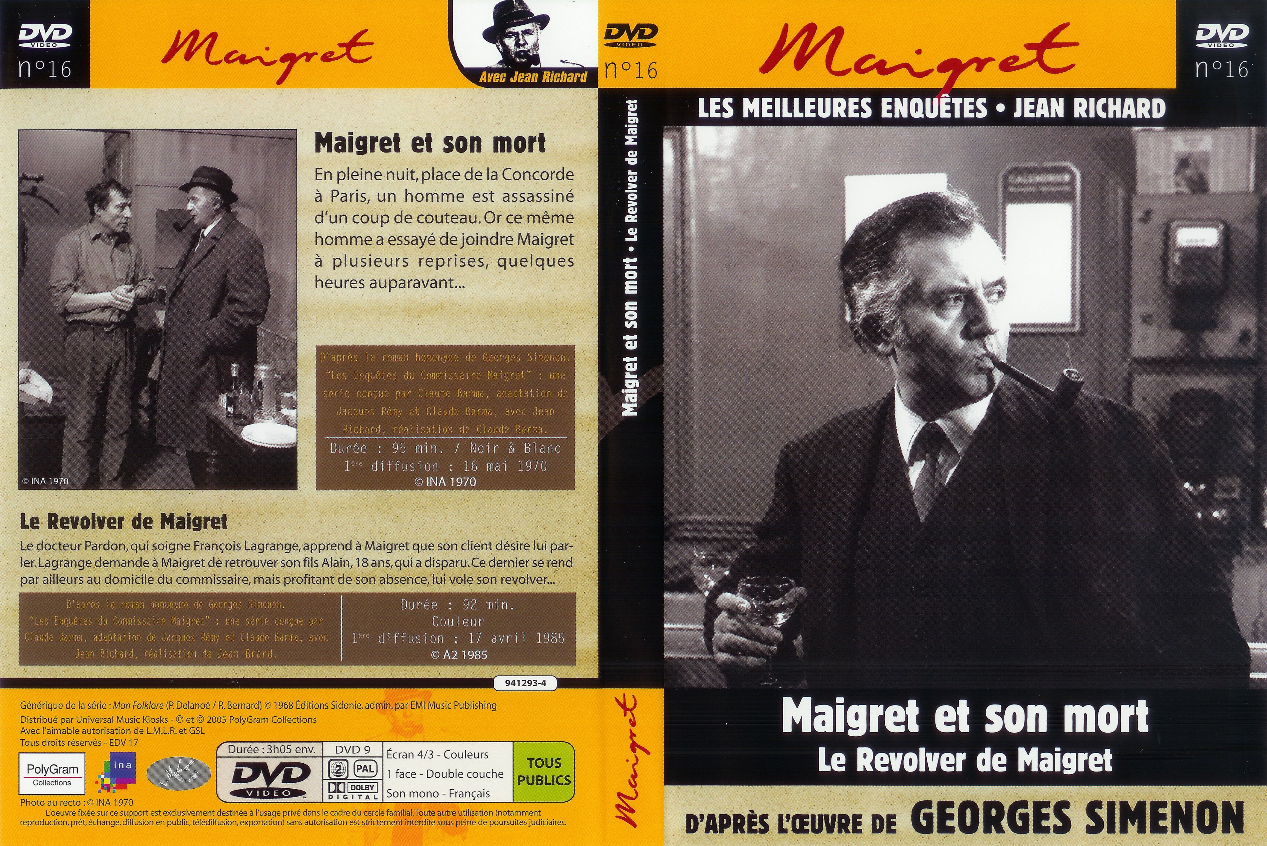 Jaquette DVD Maigret (Jean Richard) vol 16