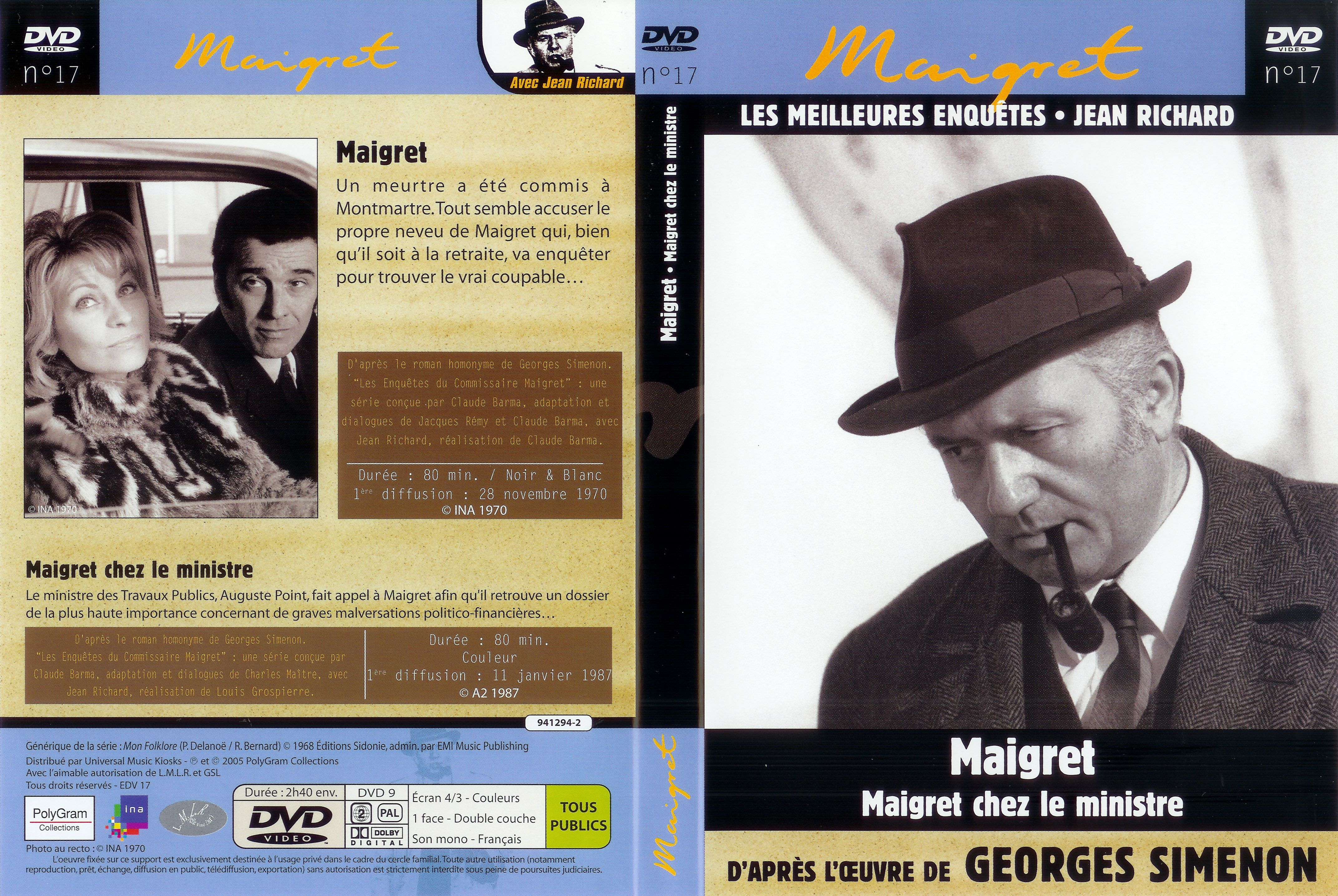 Jaquette DVD Maigret (Jean Richard) vol 17