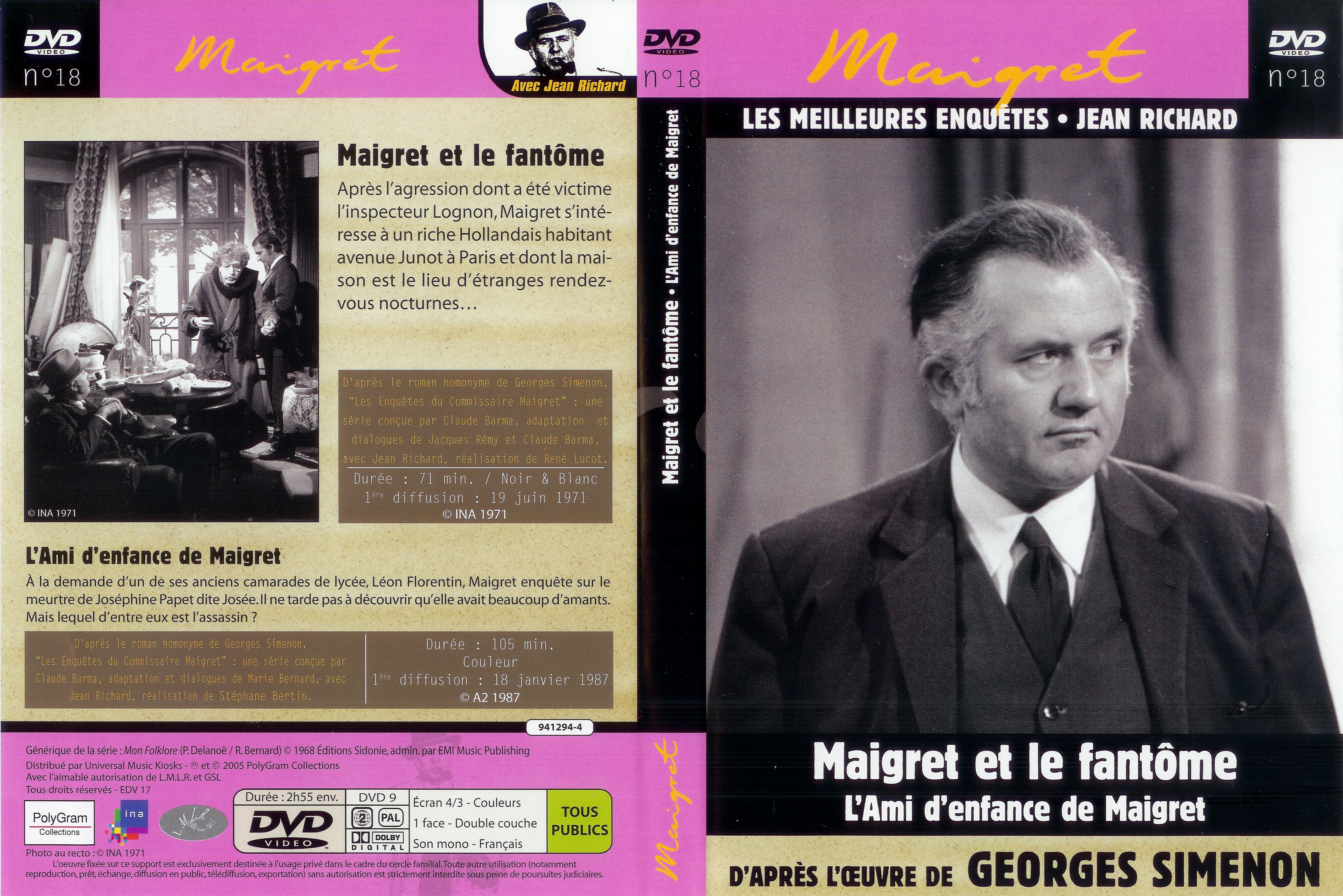 Jaquette DVD Maigret (Jean Richard) vol 18