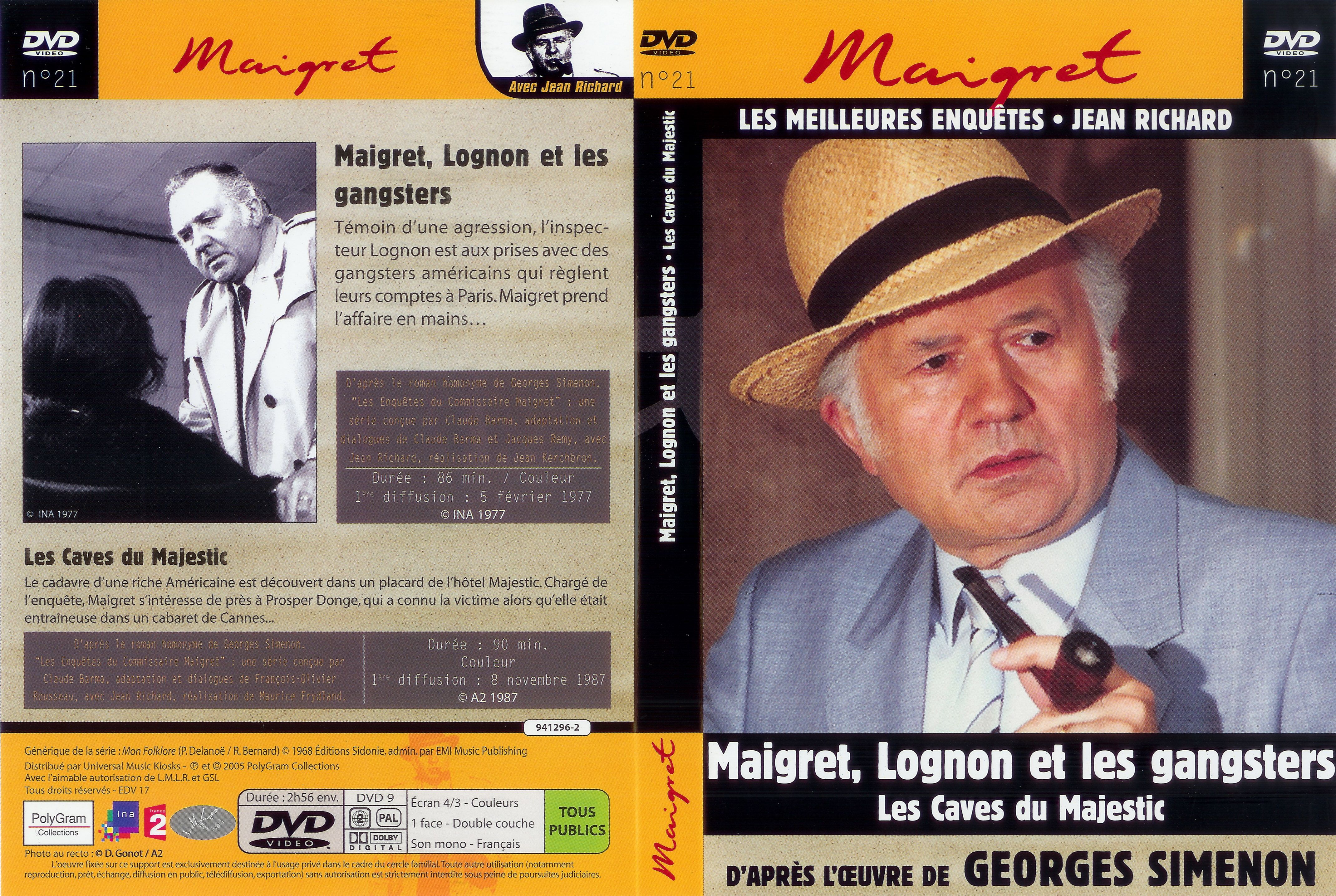Jaquette DVD Maigret (Jean Richard) vol 21