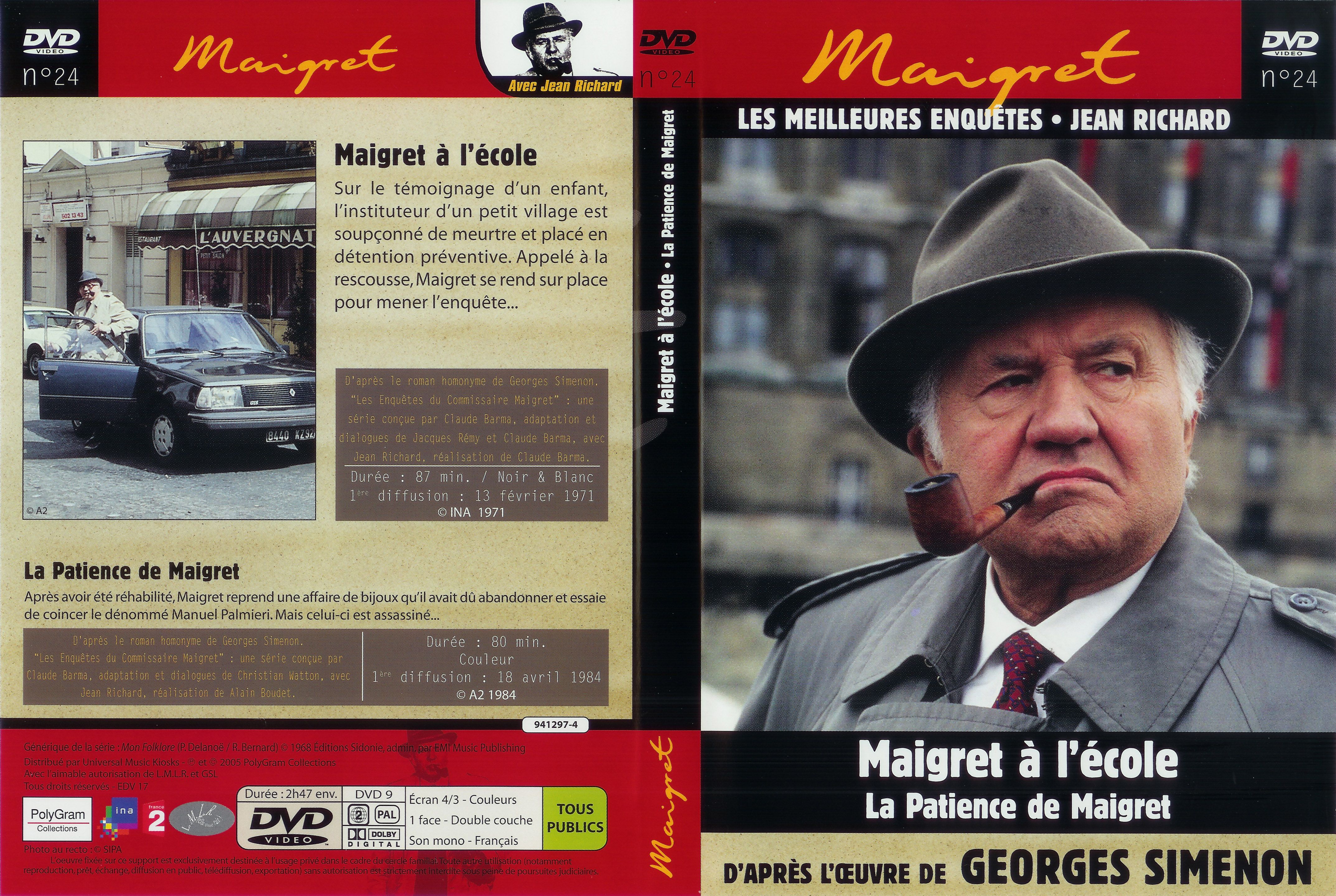 Jaquette DVD Maigret (Jean Richard) vol 24