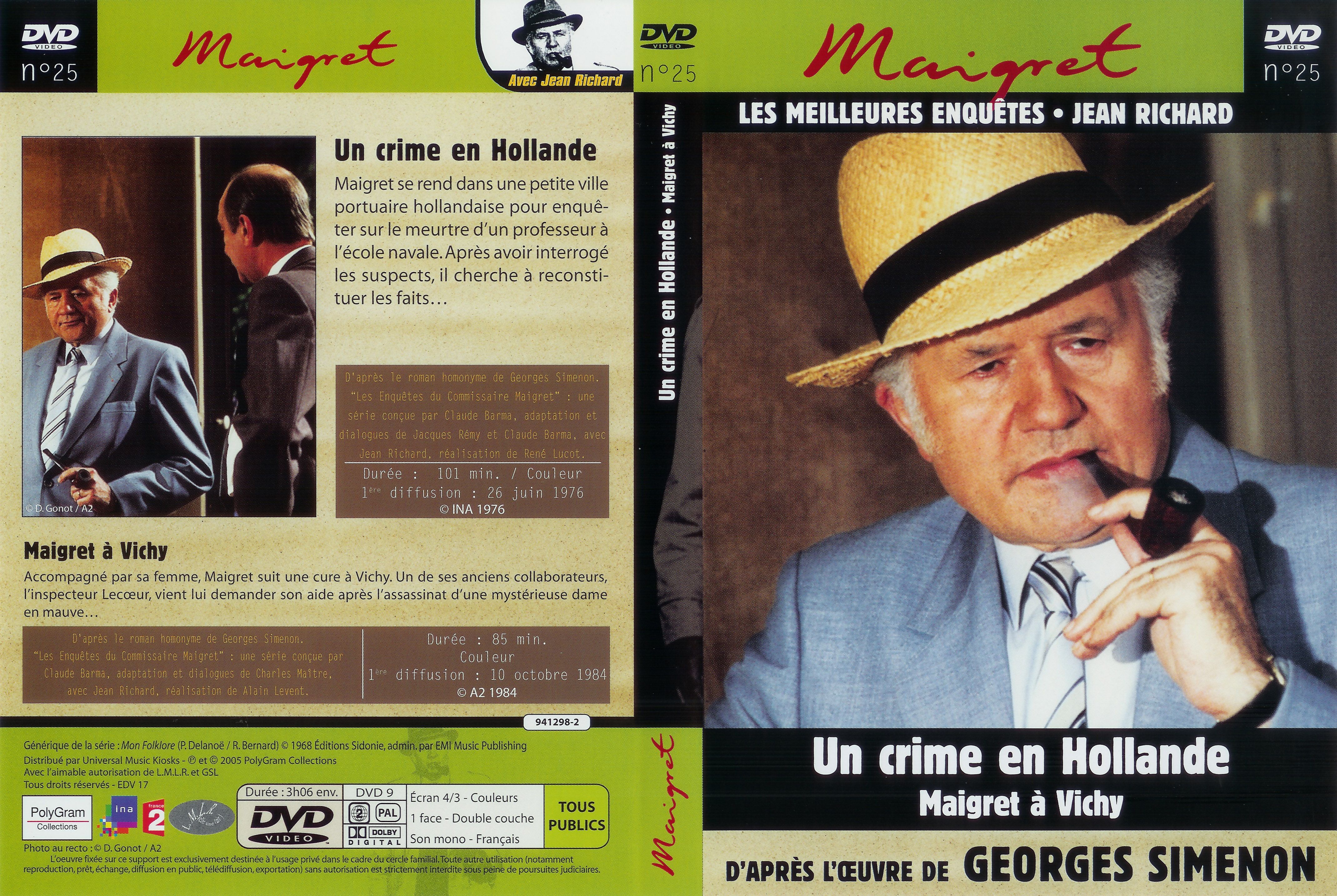 Jaquette DVD Maigret (Jean Richard) vol 25