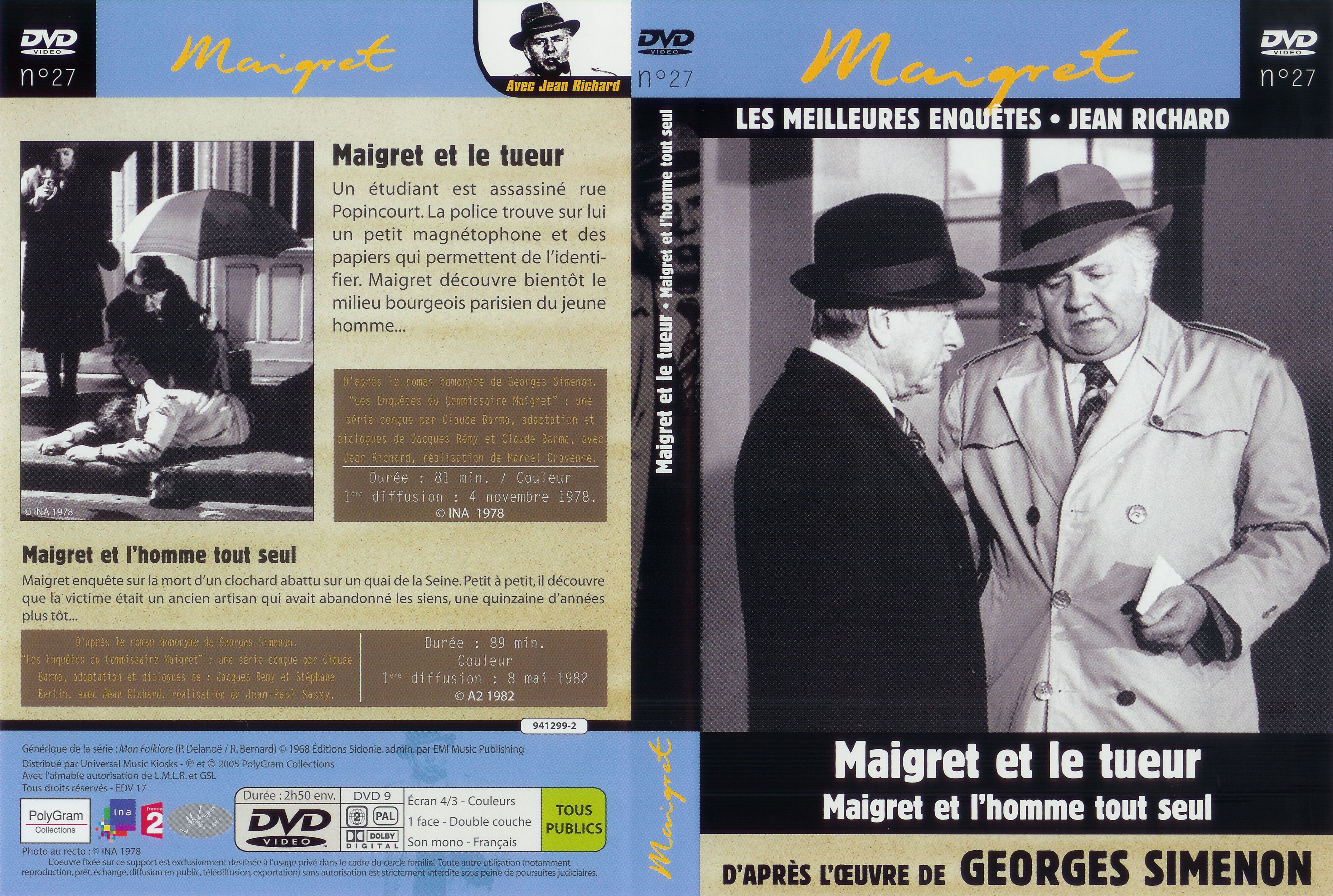 Jaquette DVD Maigret (Jean Richard) vol 27