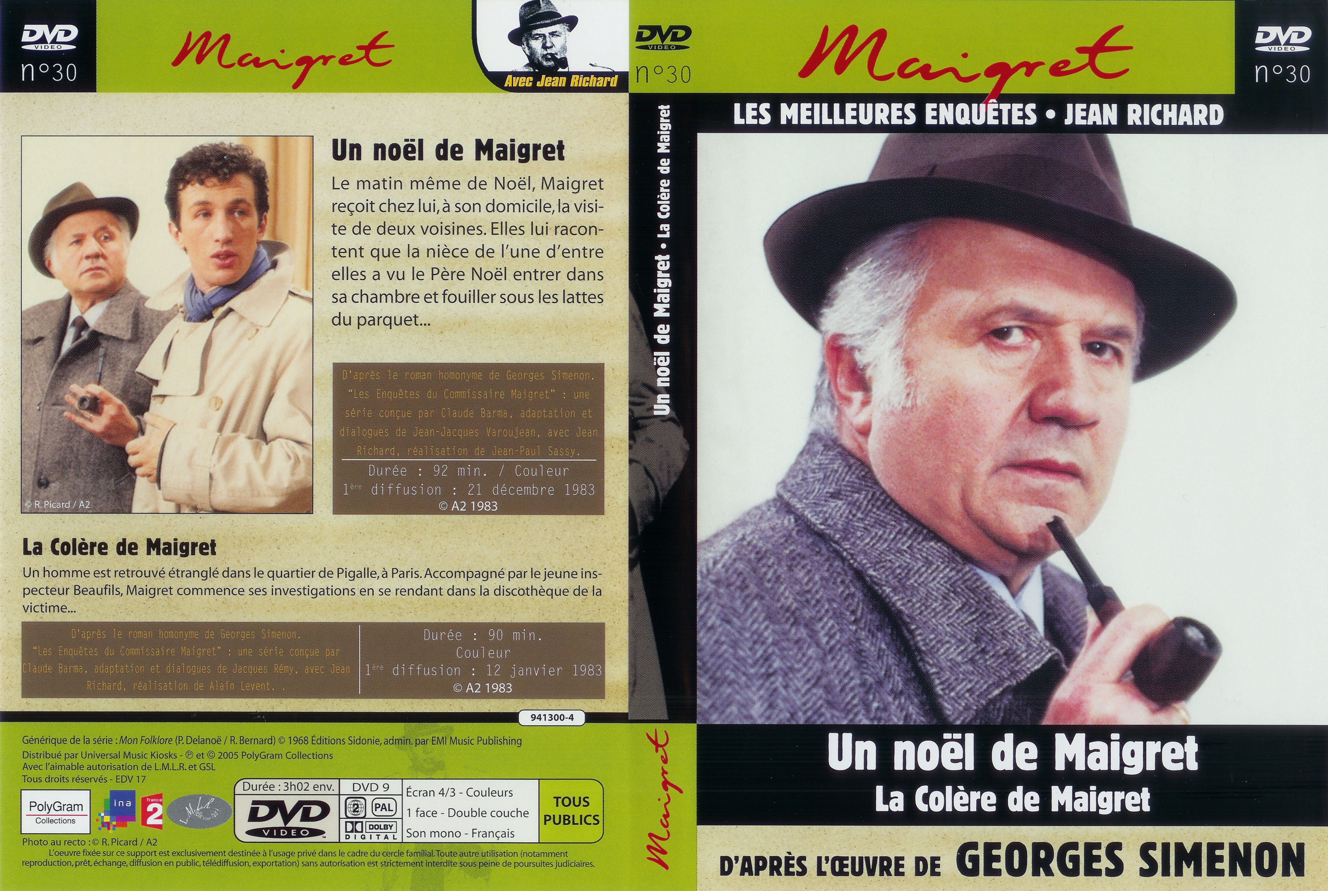 Jaquette DVD Maigret (Jean Richard) vol 30