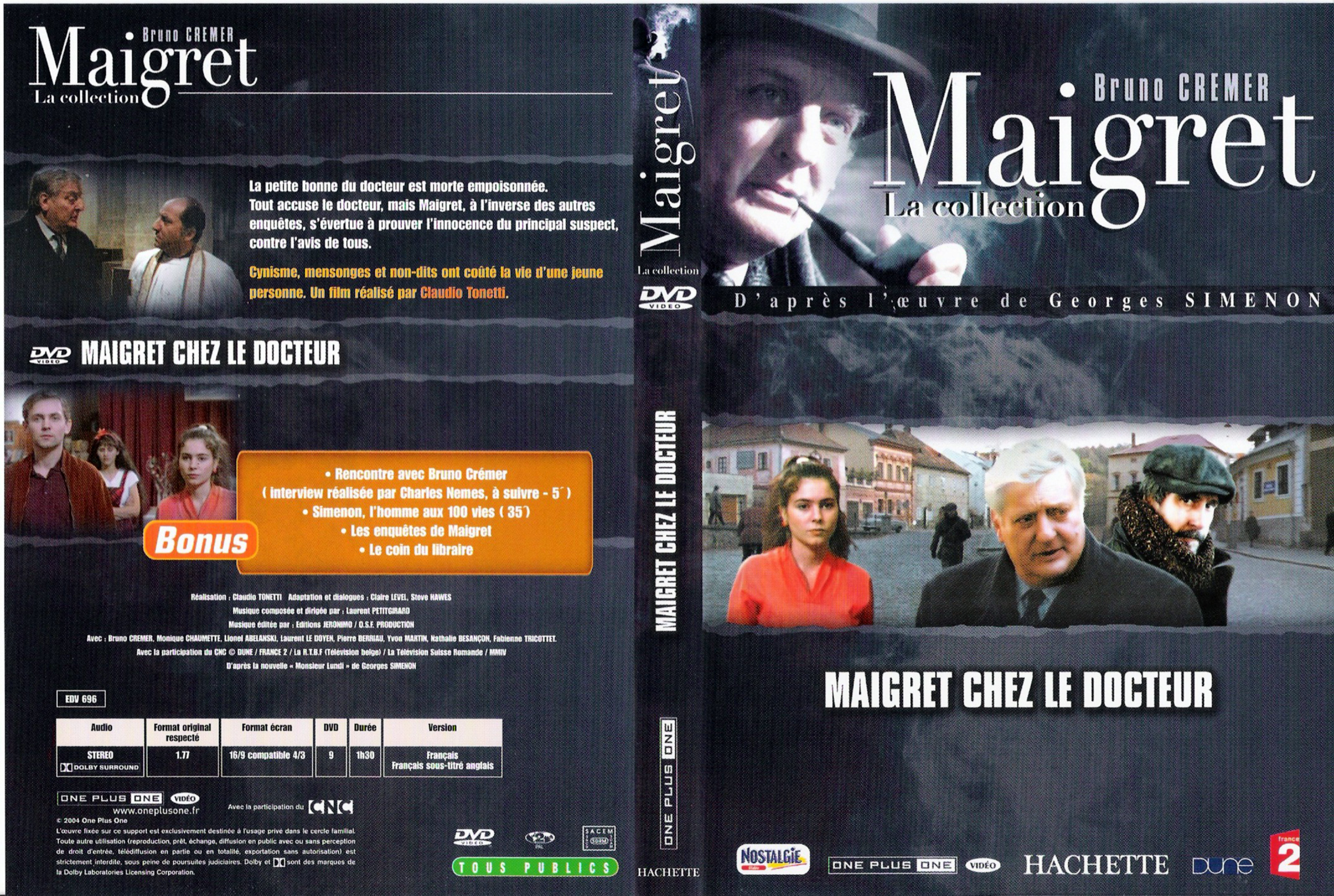 Jaquette DVD Maigret chez le docteur (Bruno Cremer)