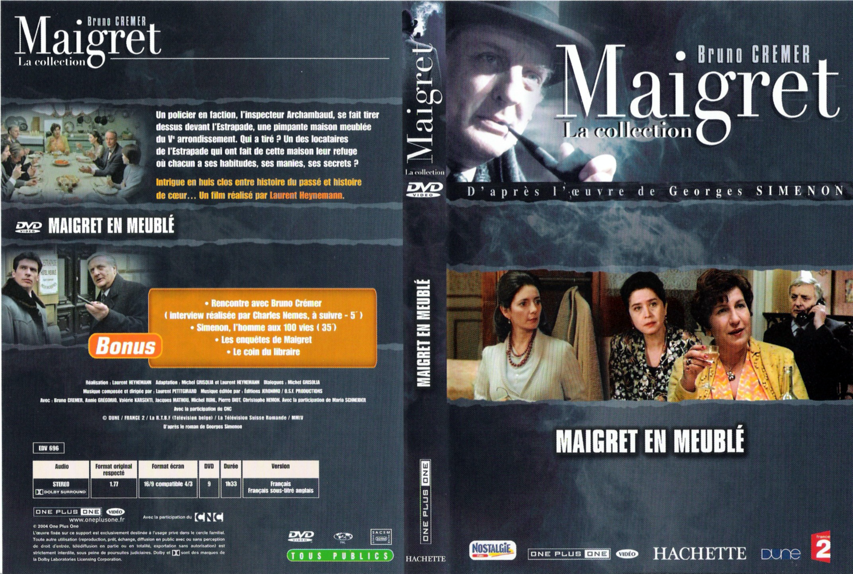 Jaquette DVD Maigret en meubl (Bruno Cremer)