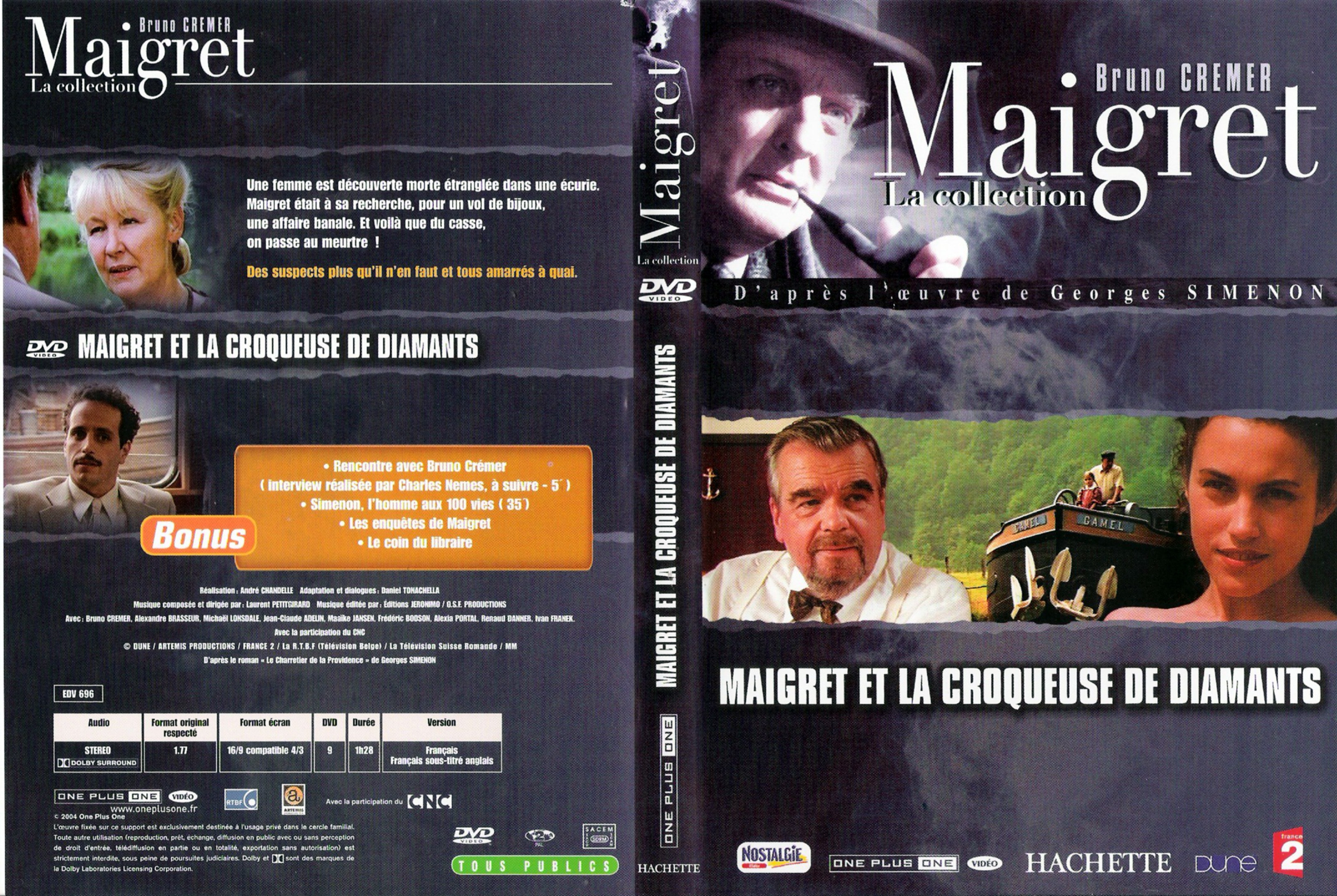 Jaquette DVD Maigret et la croqueuse de diamants (Bruno Cremer)
