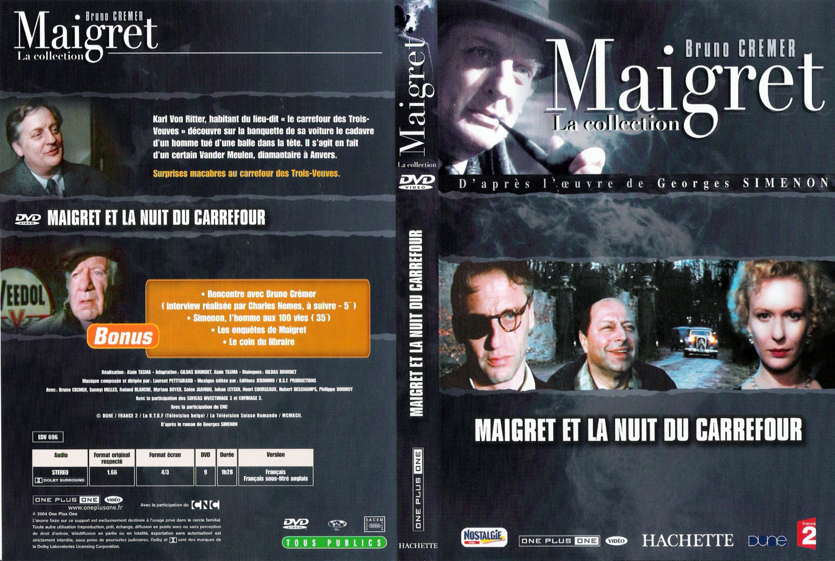 Jaquette DVD Maigret et la nuit du carrefour (Bruno Cremer)