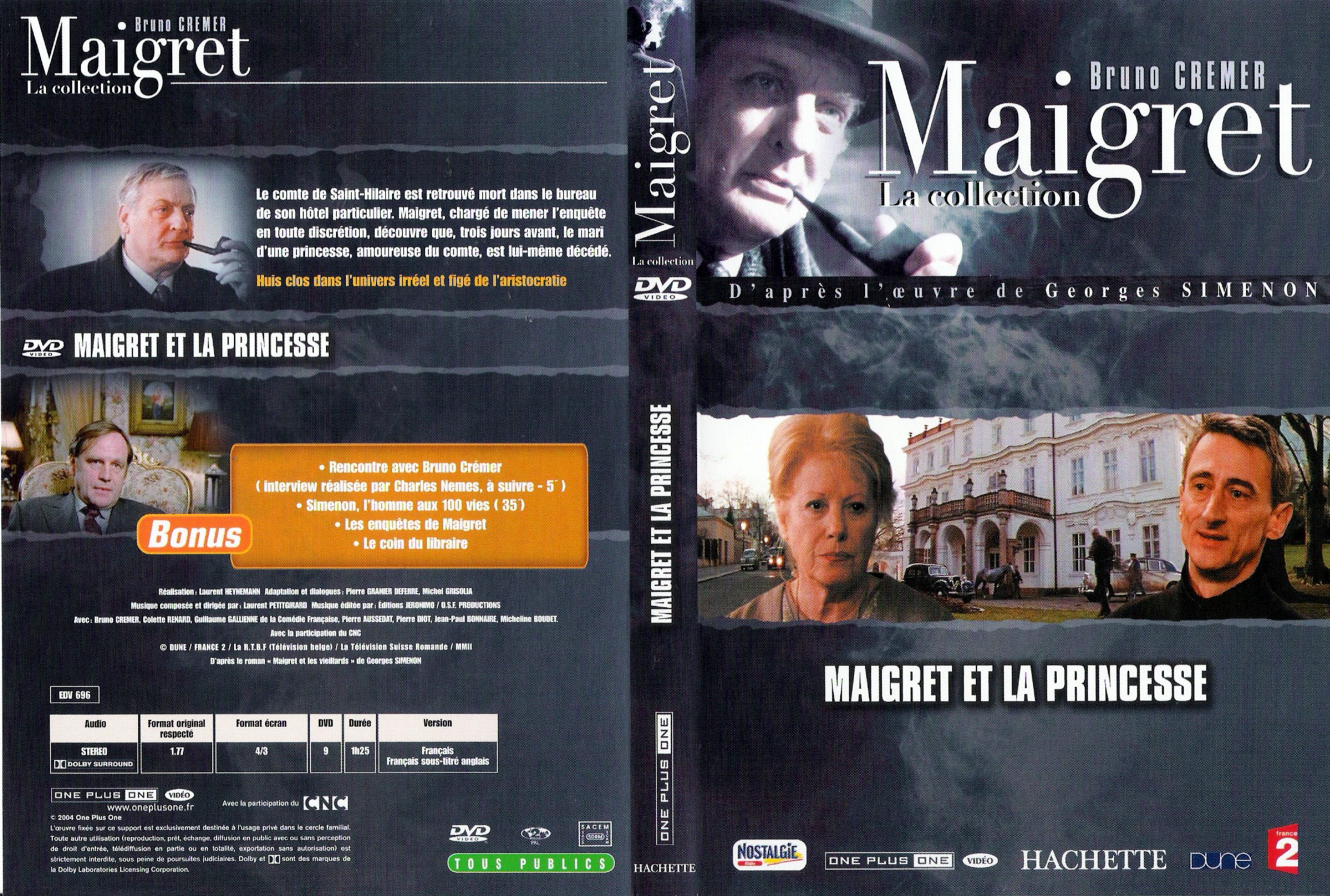 Jaquette DVD Maigret et la princesse (Bruno Cremer)