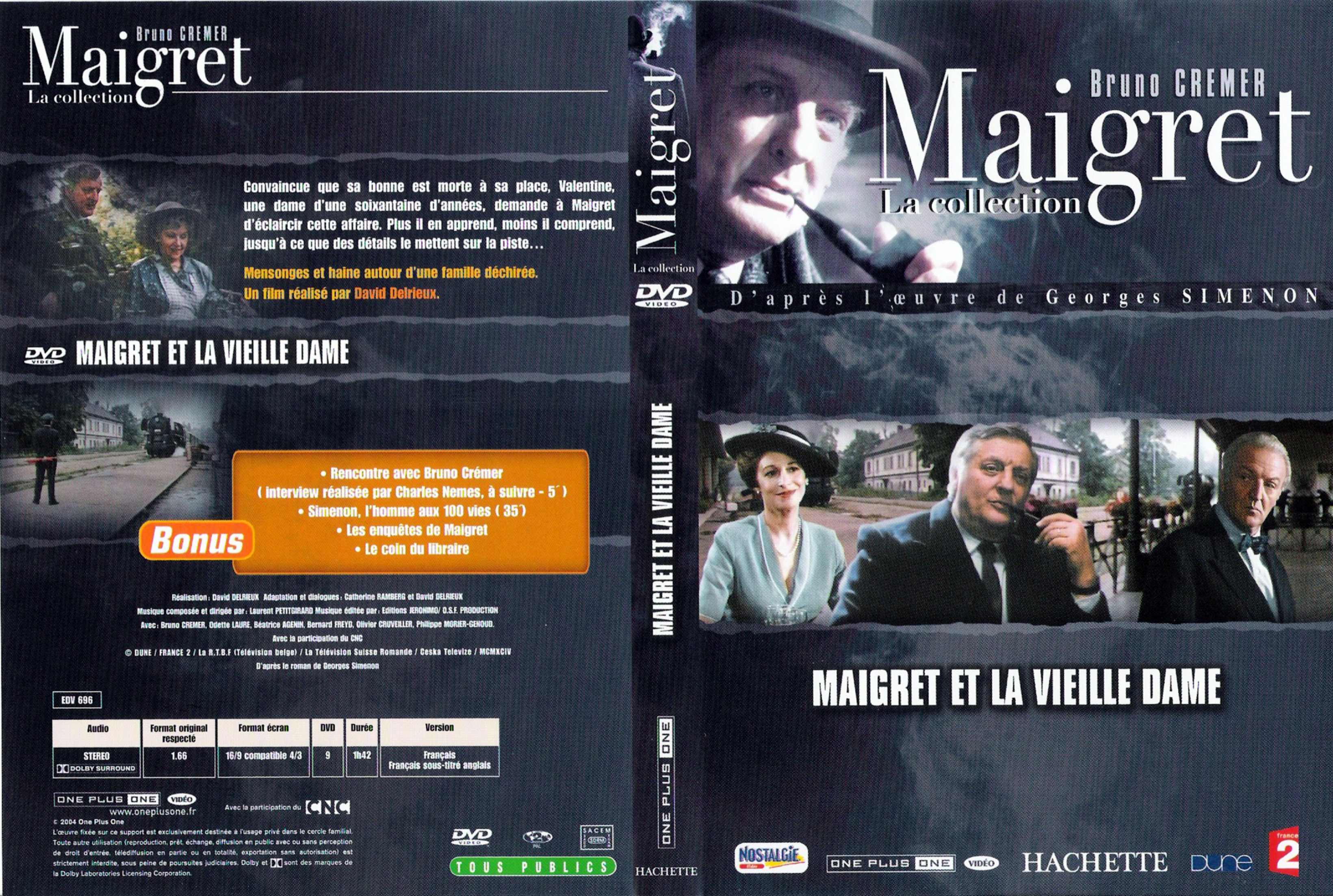 Jaquette DVD Maigret et la vieille dame (Bruno Cremer)