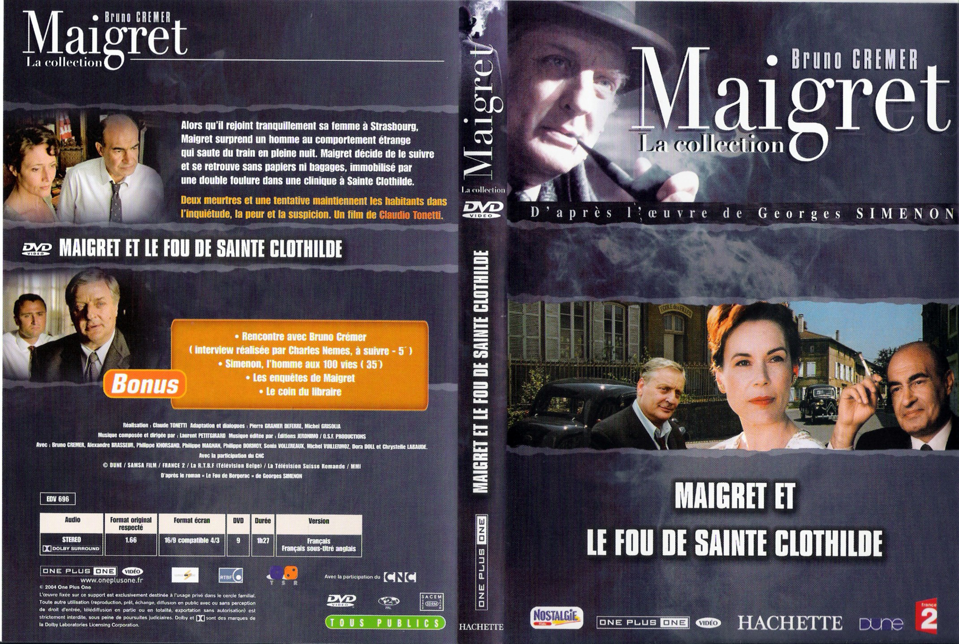 Jaquette DVD Maigret et le fou de Sainte Clothilde (Bruno Cremer)