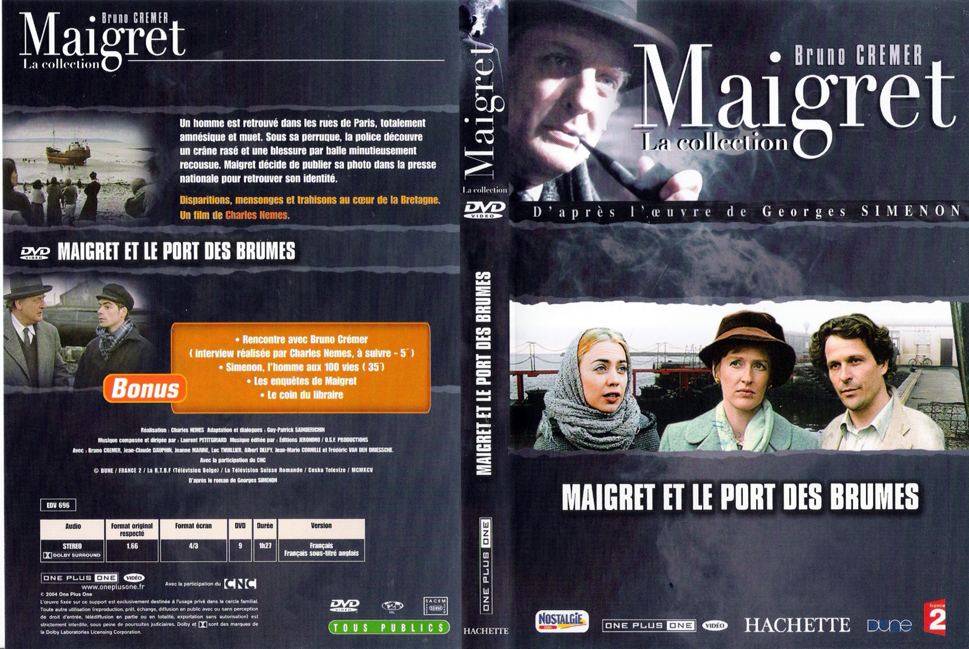 Jaquette DVD Maigret et le port des brumes (Bruno Cremer)