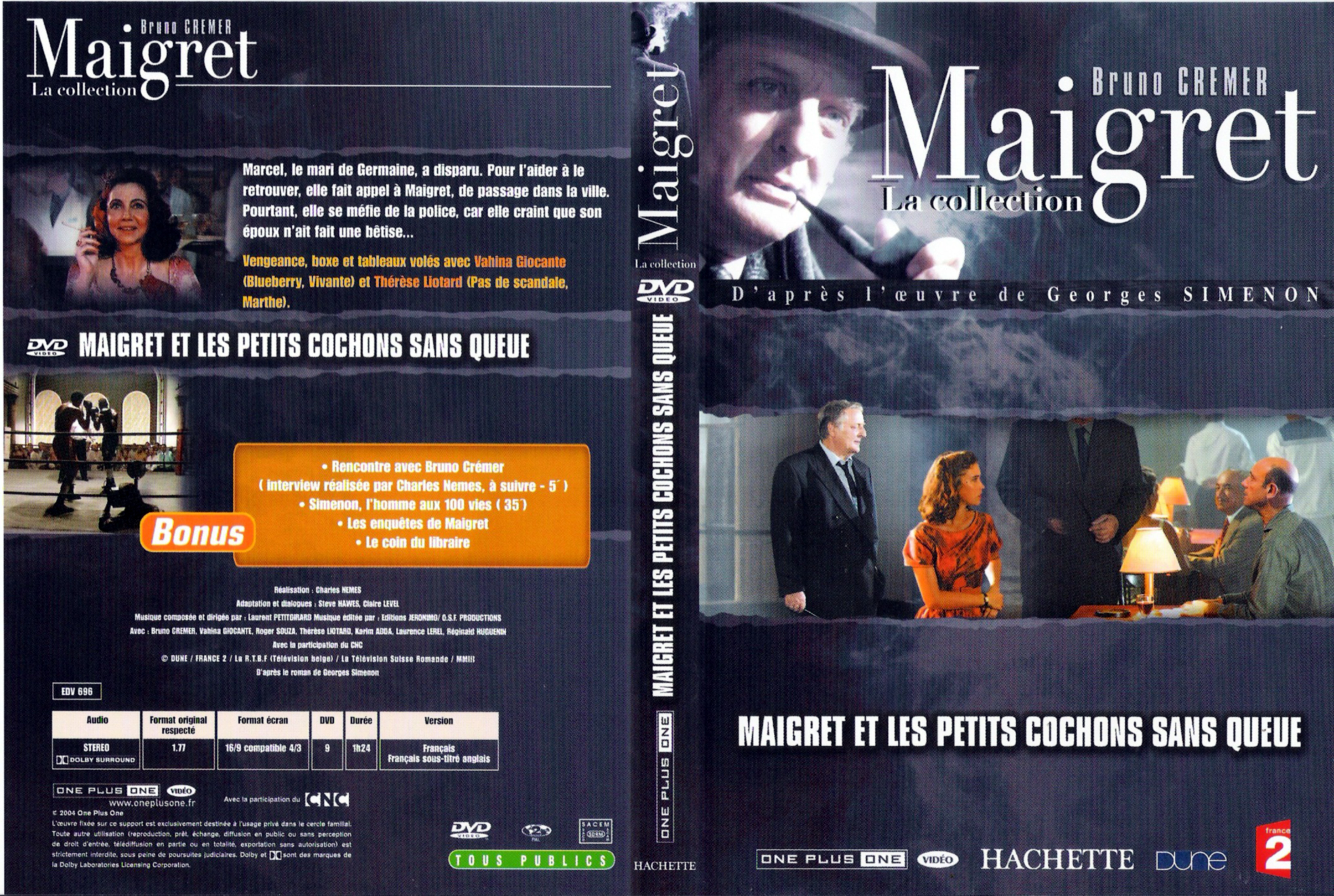 Jaquette DVD Maigret et les petits cochons sans queue (Bruno Cremer)