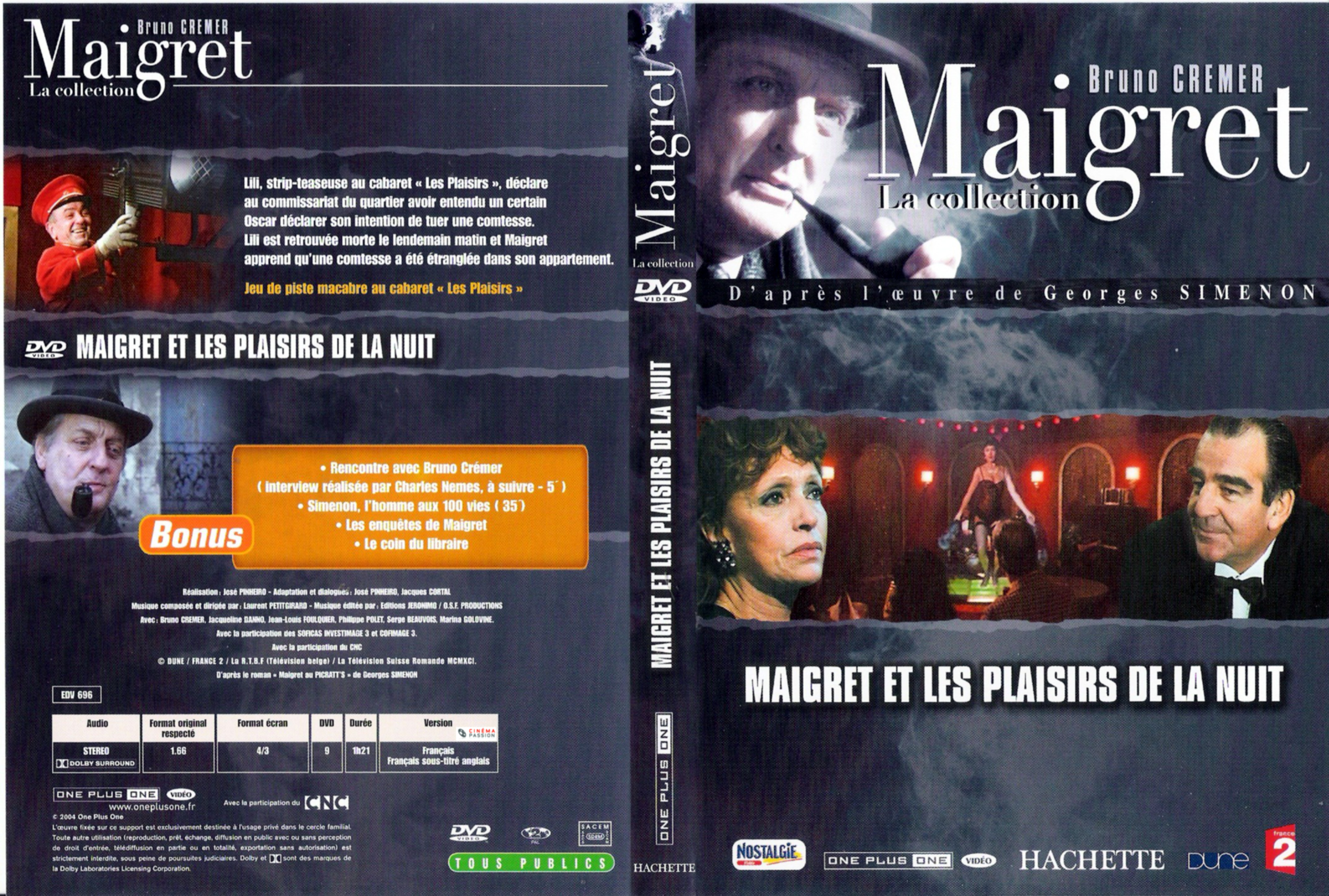 Jaquette DVD Maigret et les plaisirs de la nuit (Bruno Cremer)