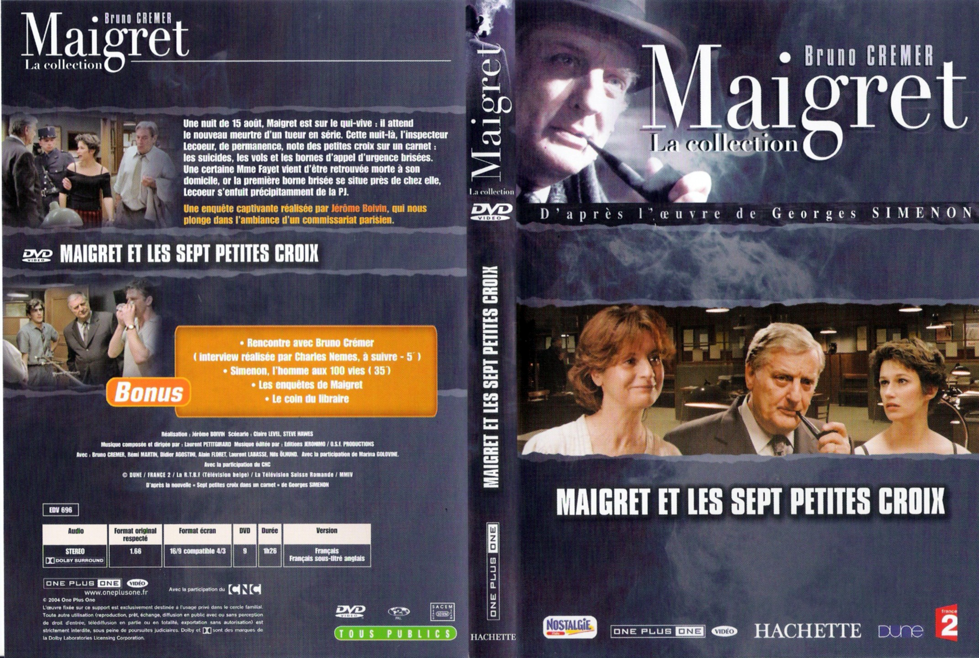 Jaquette DVD Maigret et les sept petites croix (Bruno Cremer)