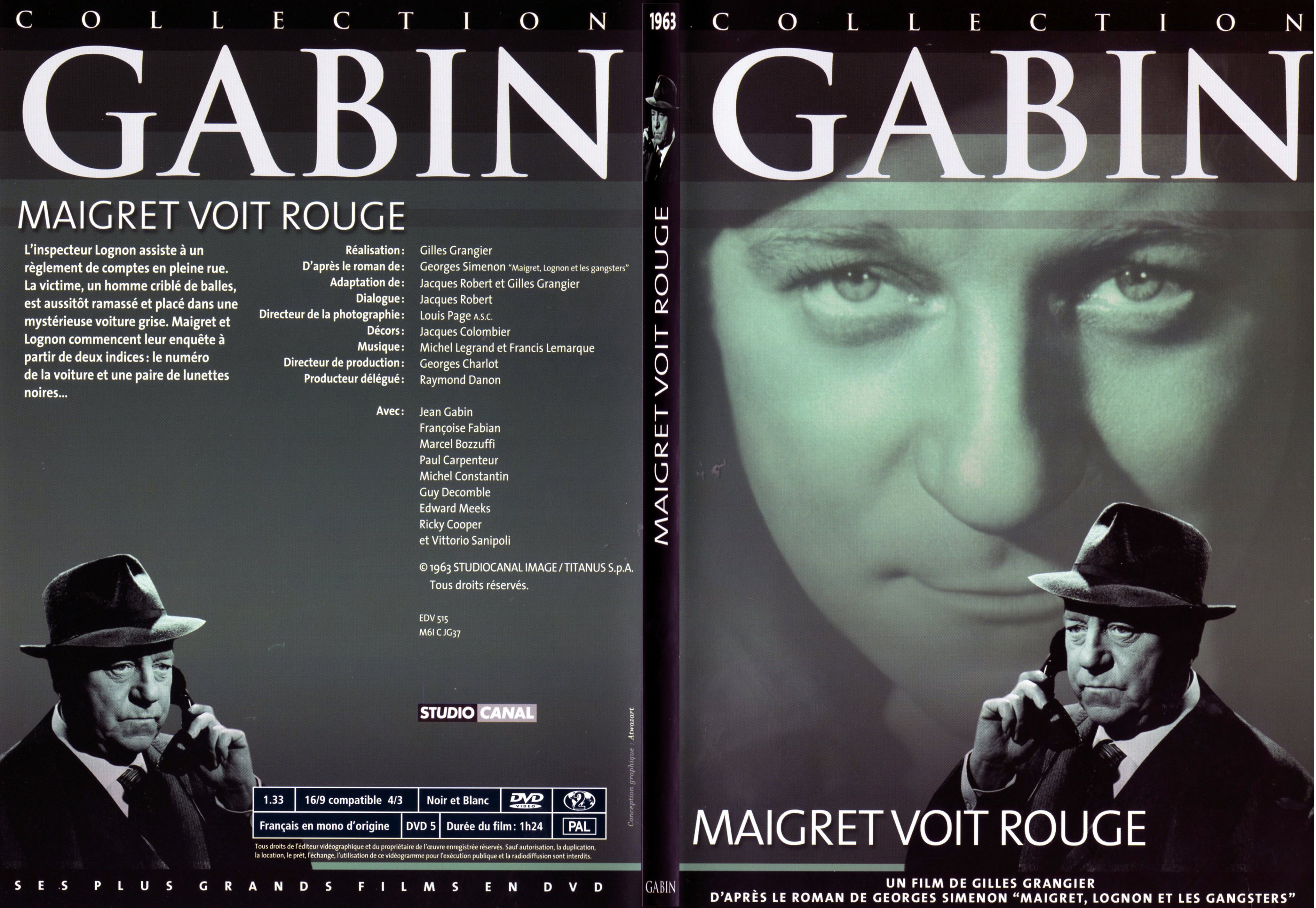 Jaquette DVD Maigret voit rouge - SLIM