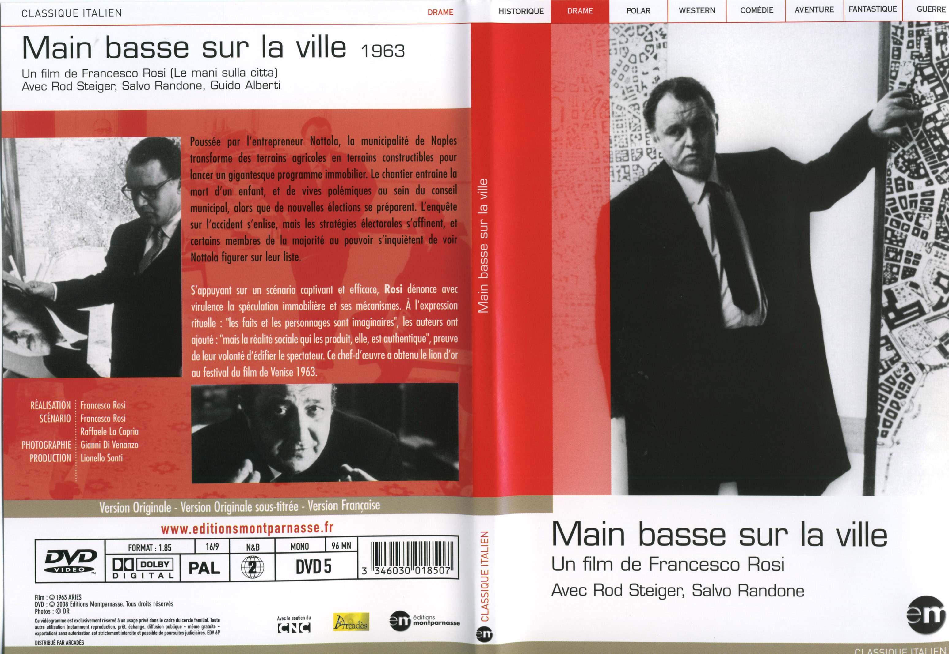 Jaquette DVD Main basse sur la ville v2