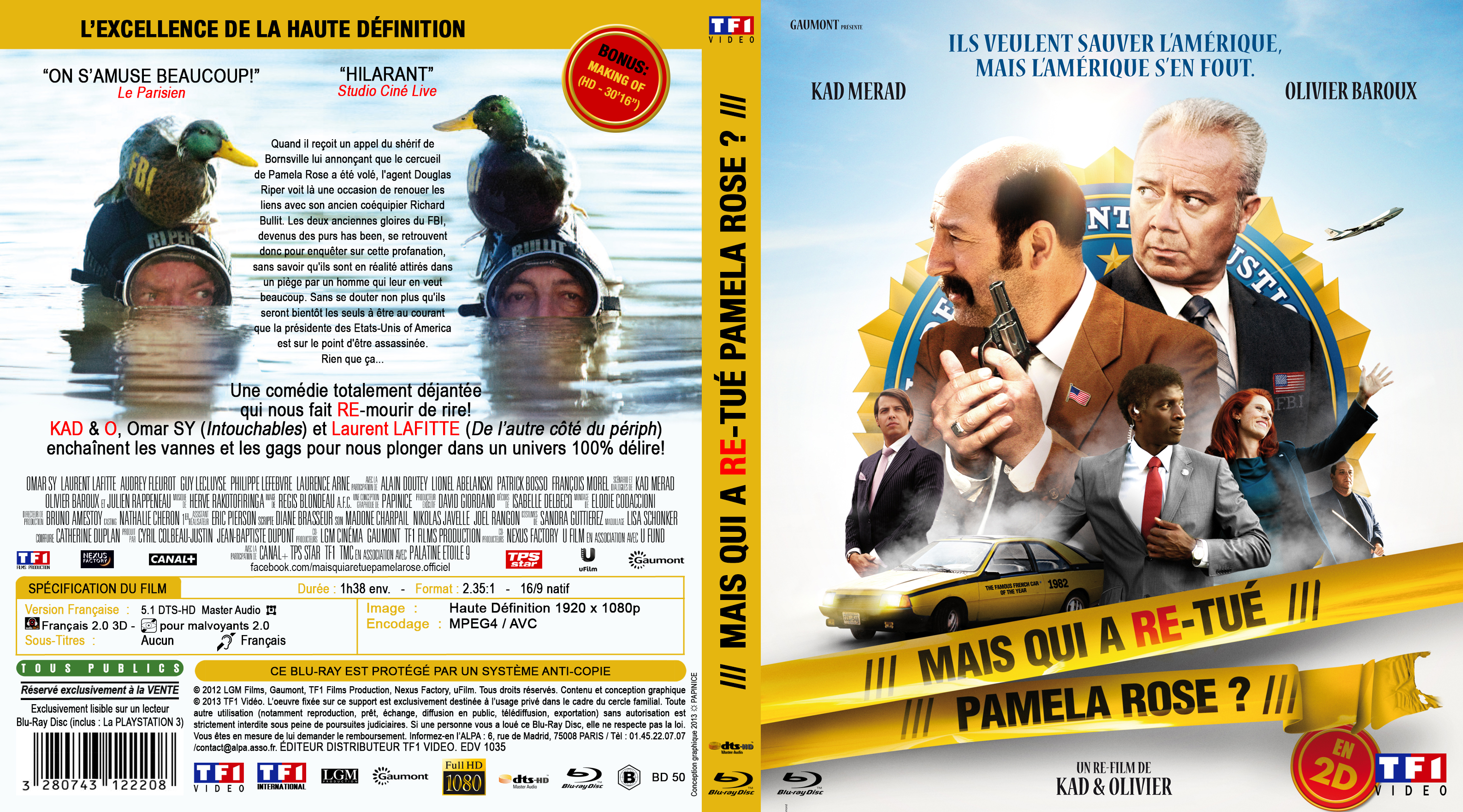 Jaquette DVD Mais qui a re-tu Pamela Rose custom (BLU-RAY)