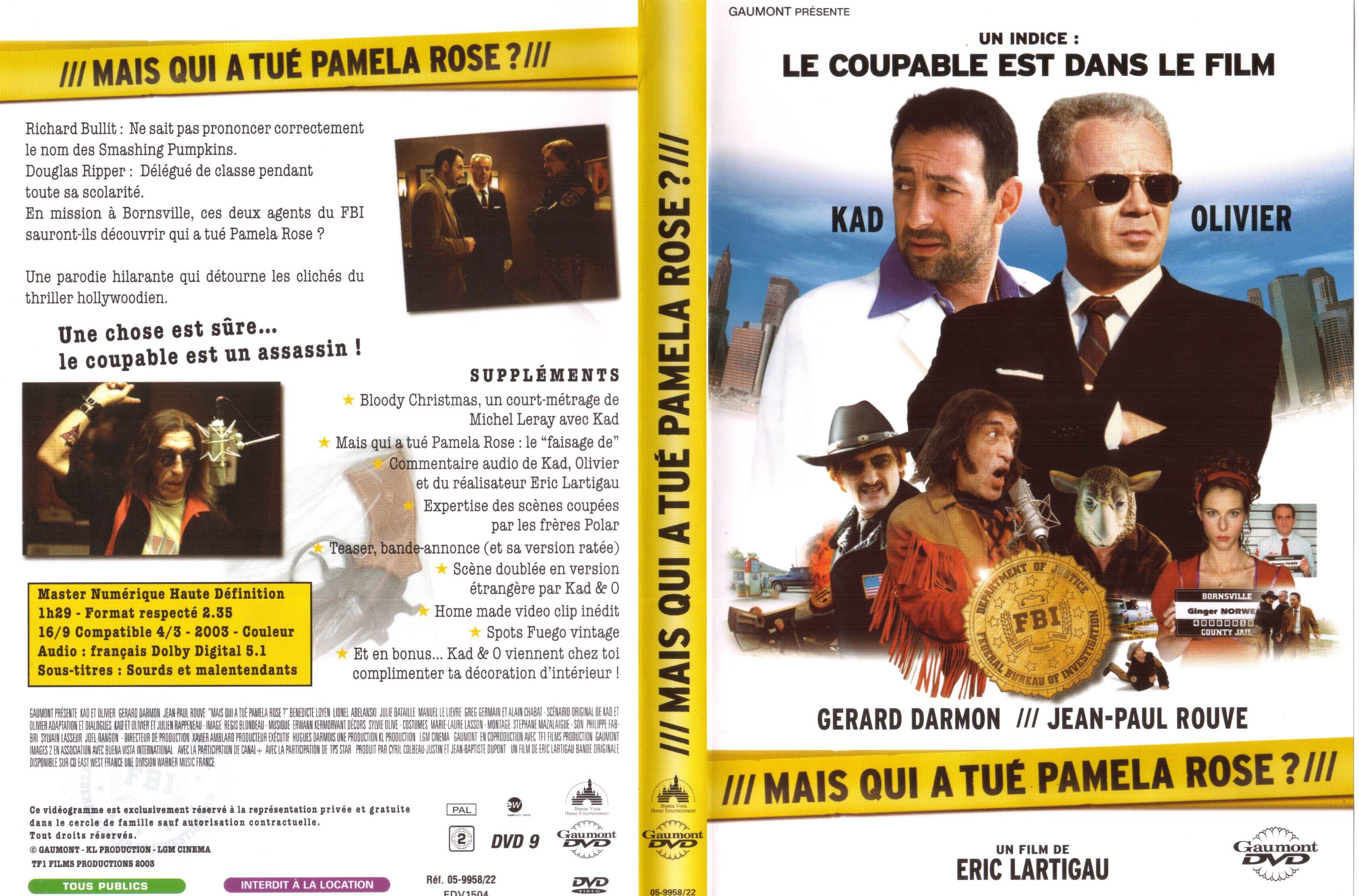 Jaquette DVD Mais qui a tu Pamela Rose