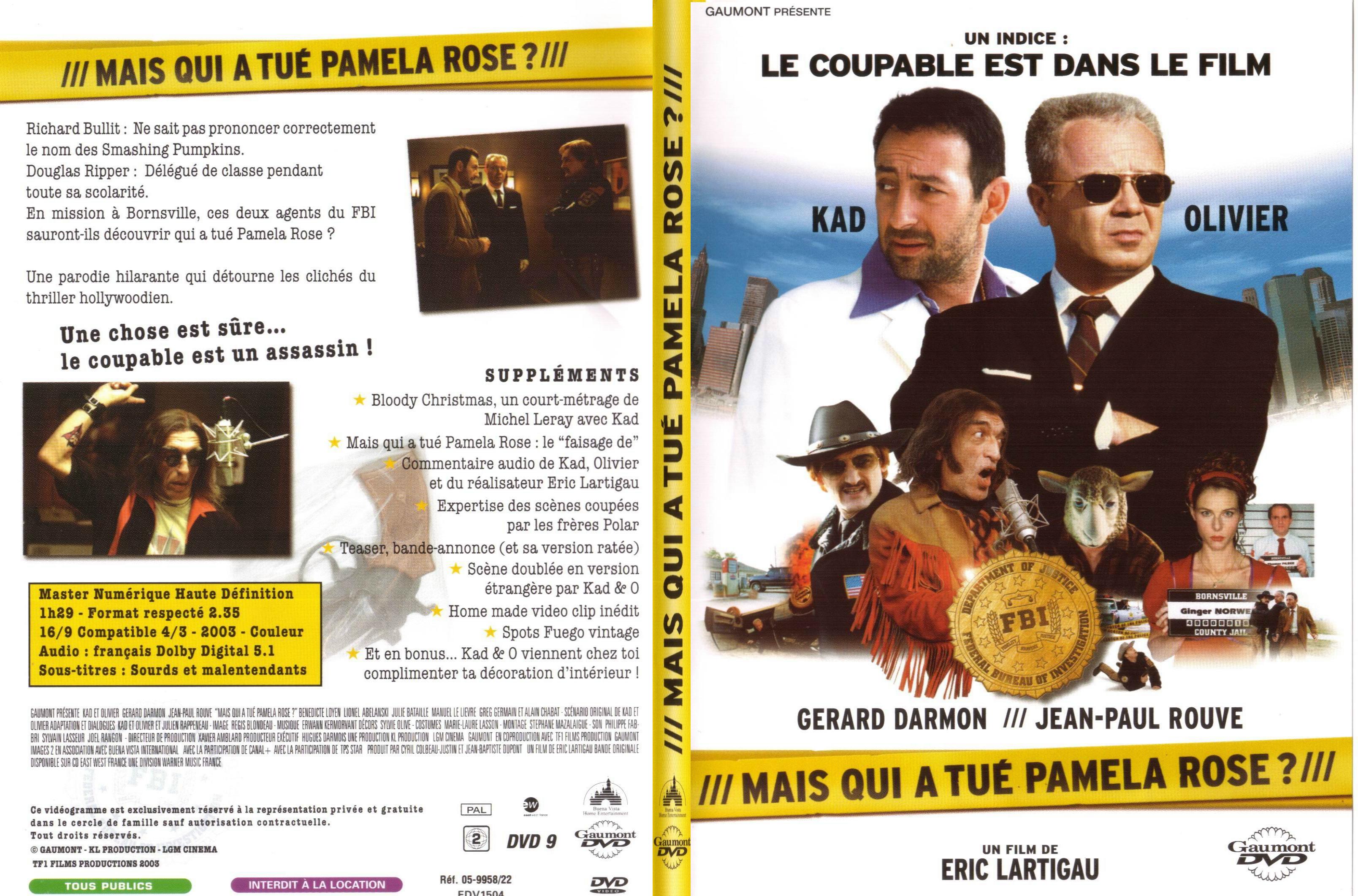 Jaquette DVD Mais qui a tu Pamela Rose - SLIM