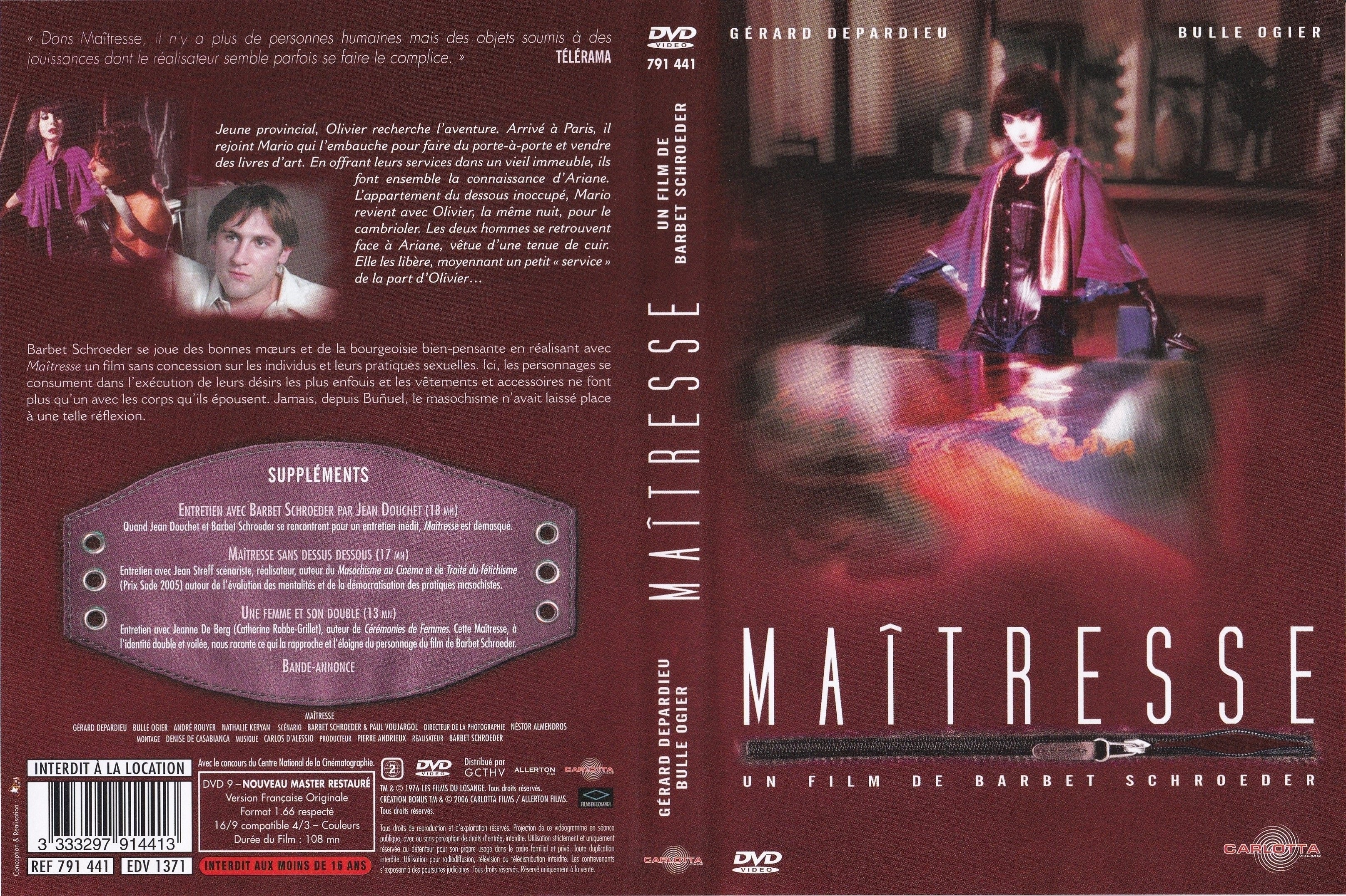 Jaquette DVD Maitresse