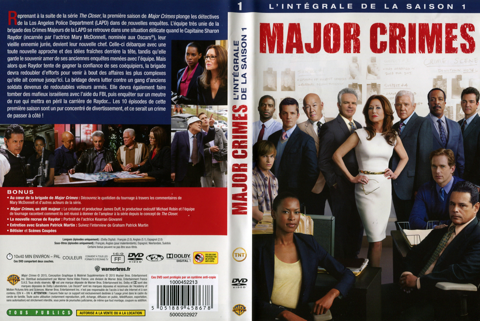Jaquette DVD Major Crimes saison 1