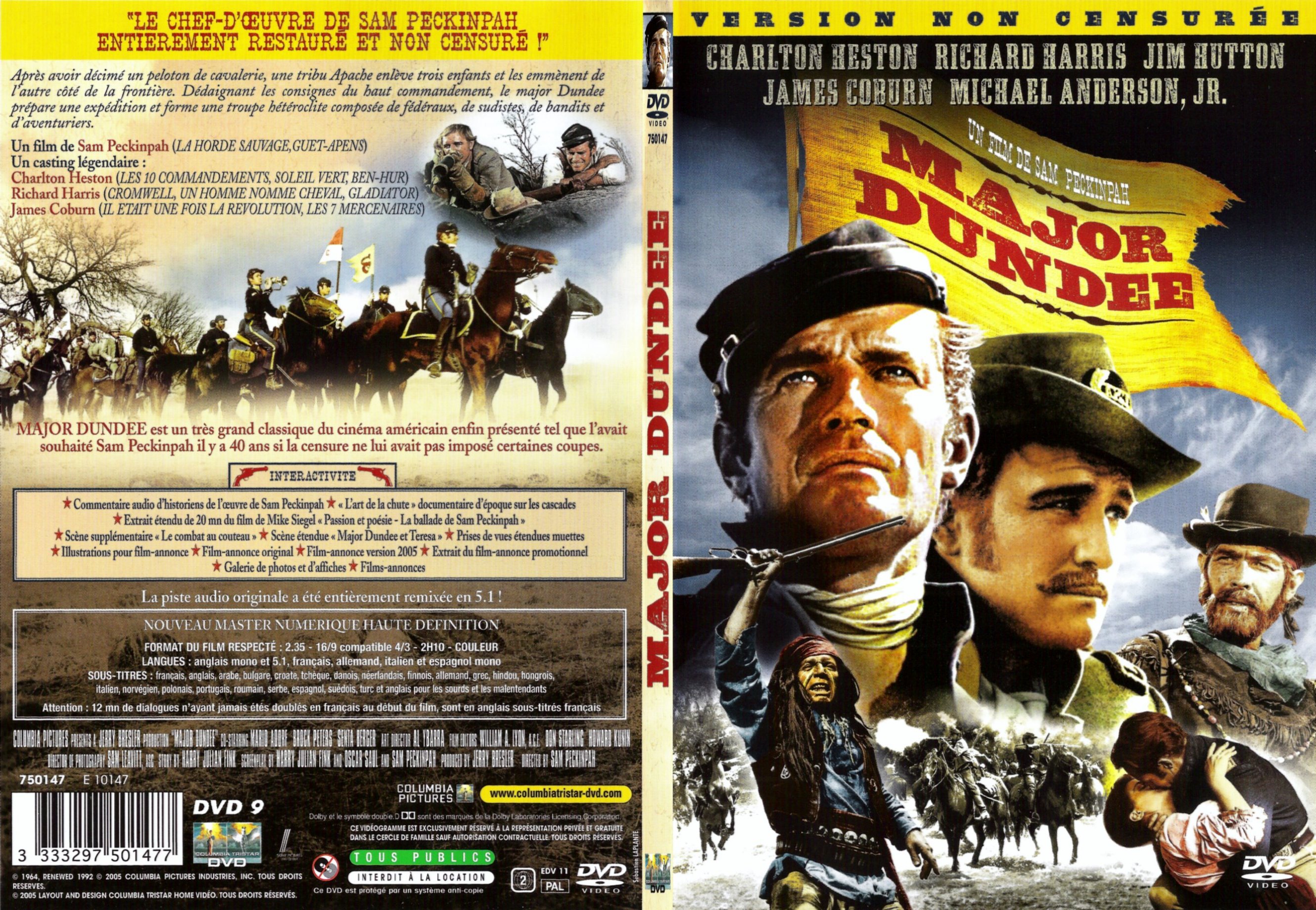 Jaquette DVD Major Dundee - SLIM