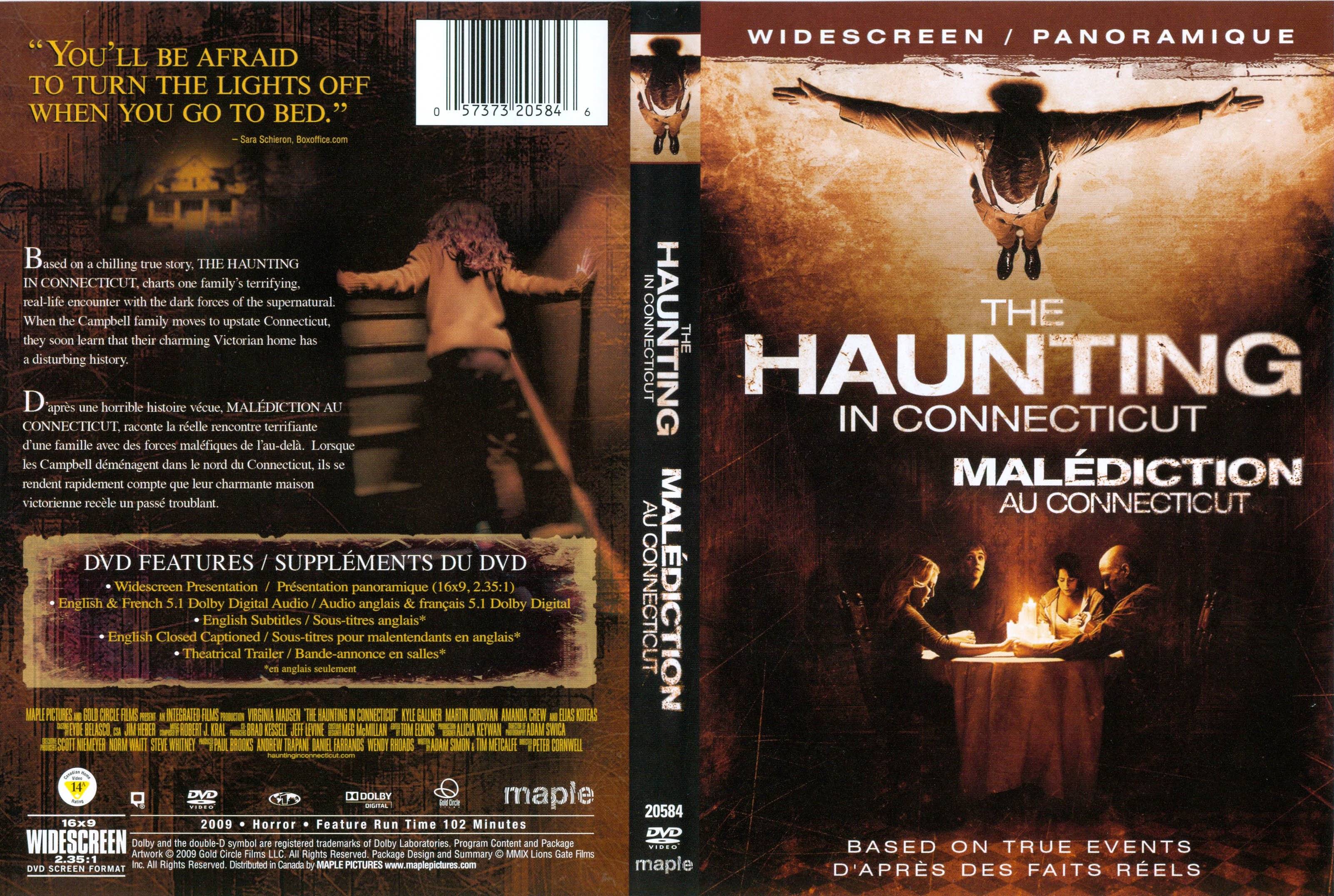 Jaquette DVD Maldiction au Connecticut - The haunting in connecticut (Canadienne)