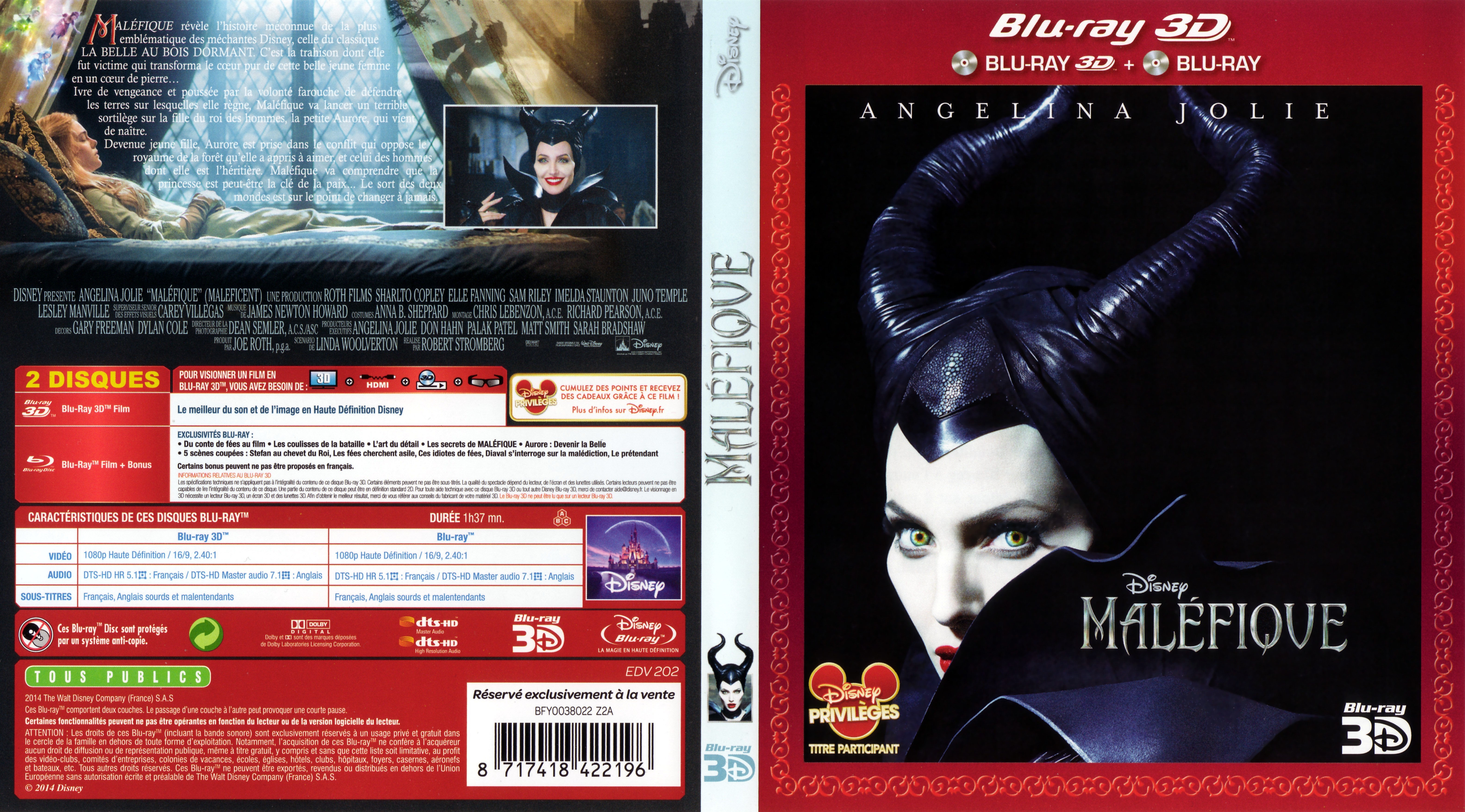 Jaquette DVD Malfique (2014) 3D (BLU-RAY)