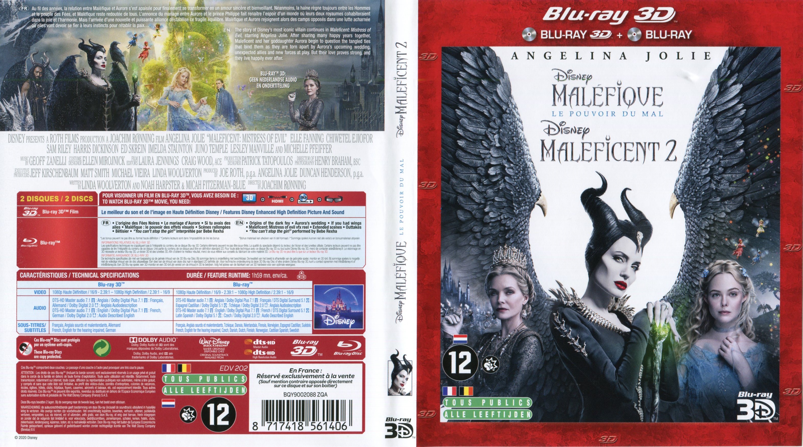 Jaquette DVD Malfique : Le Pouvoir du Mal 3D (BLU-RAY)