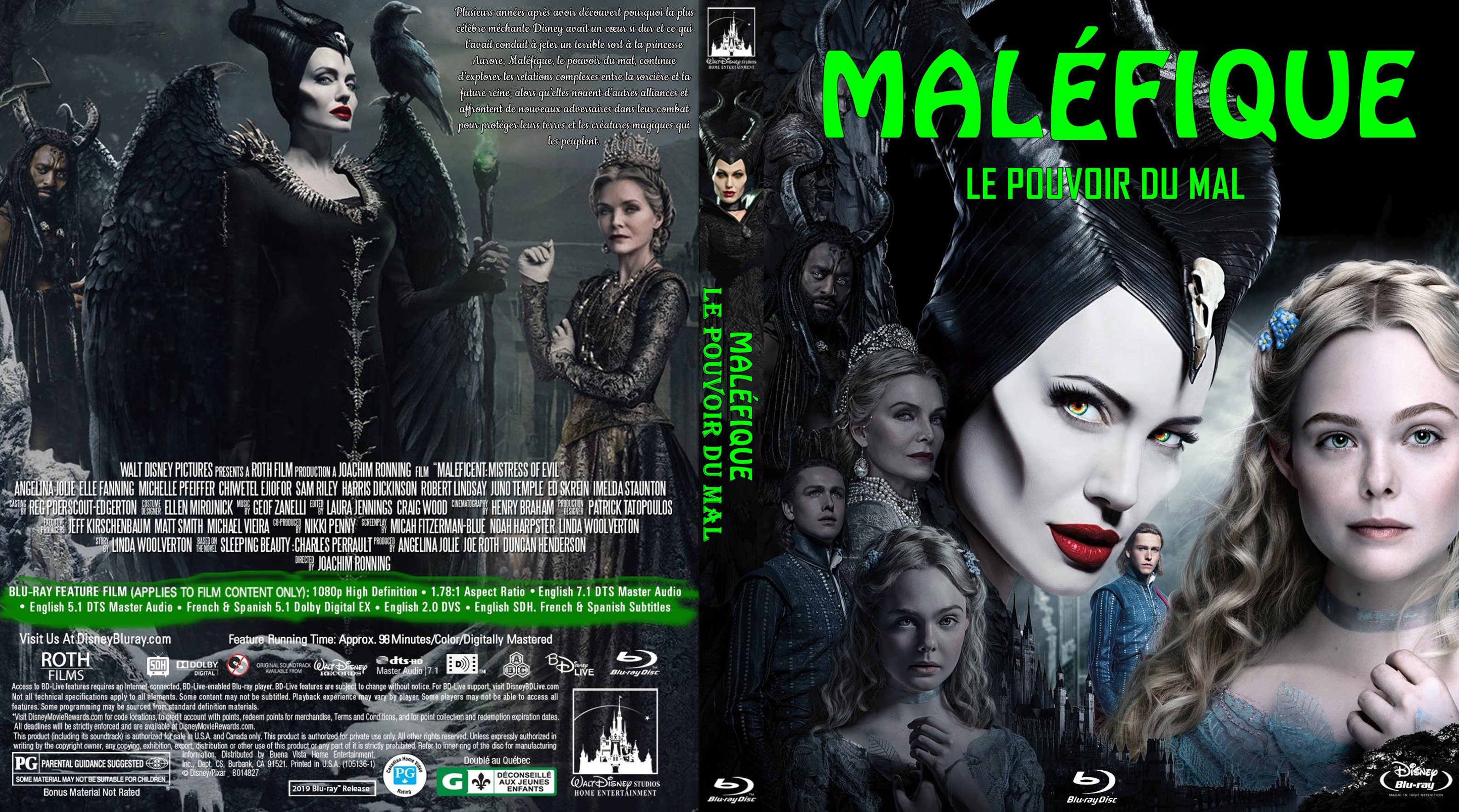 Jaquette DVD Malfique : Le Pouvoir du Mal custom (BLU-RAY)