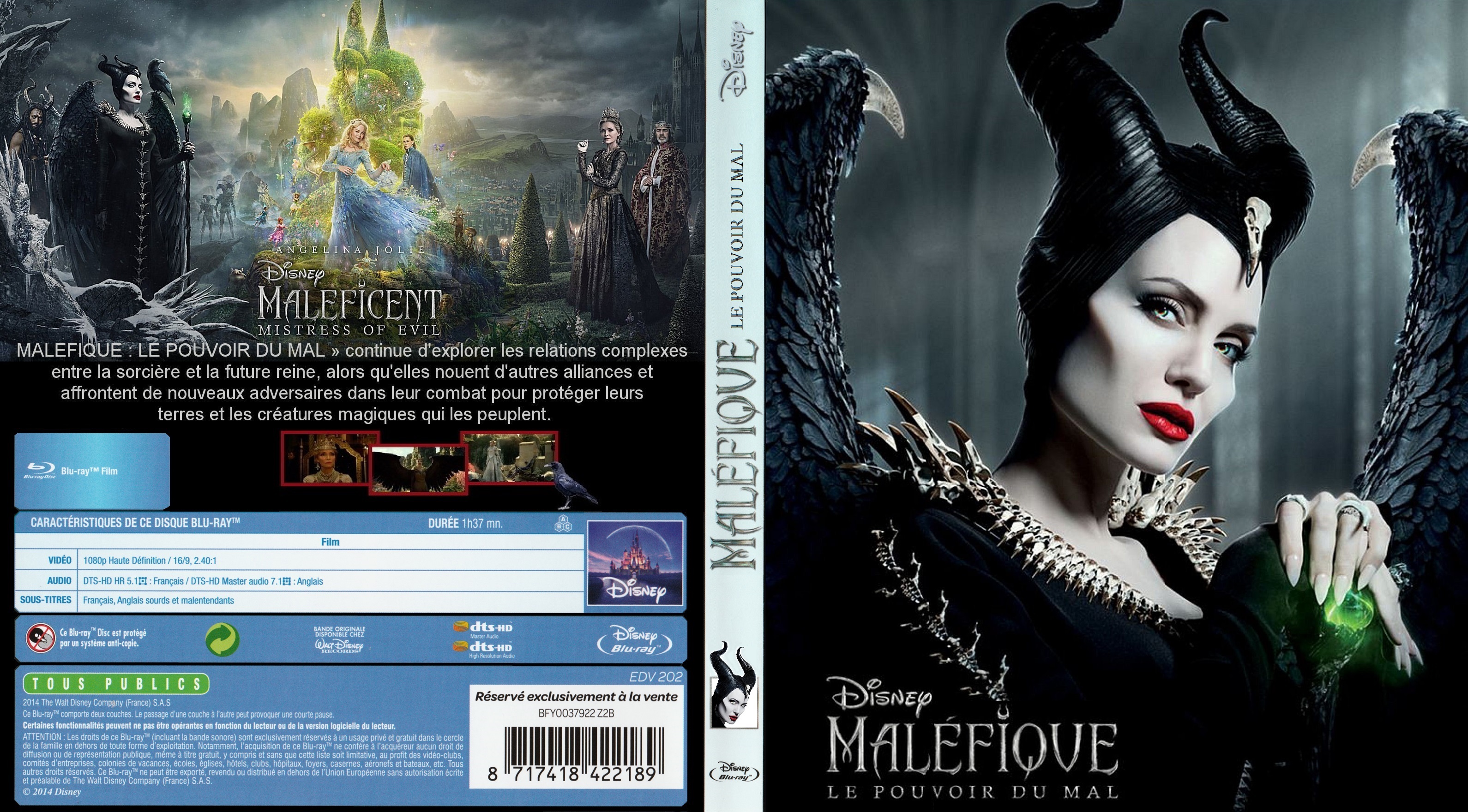 Jaquette DVD Malfique : Le Pouvoir du Mal custom (BLU-RAY) v2