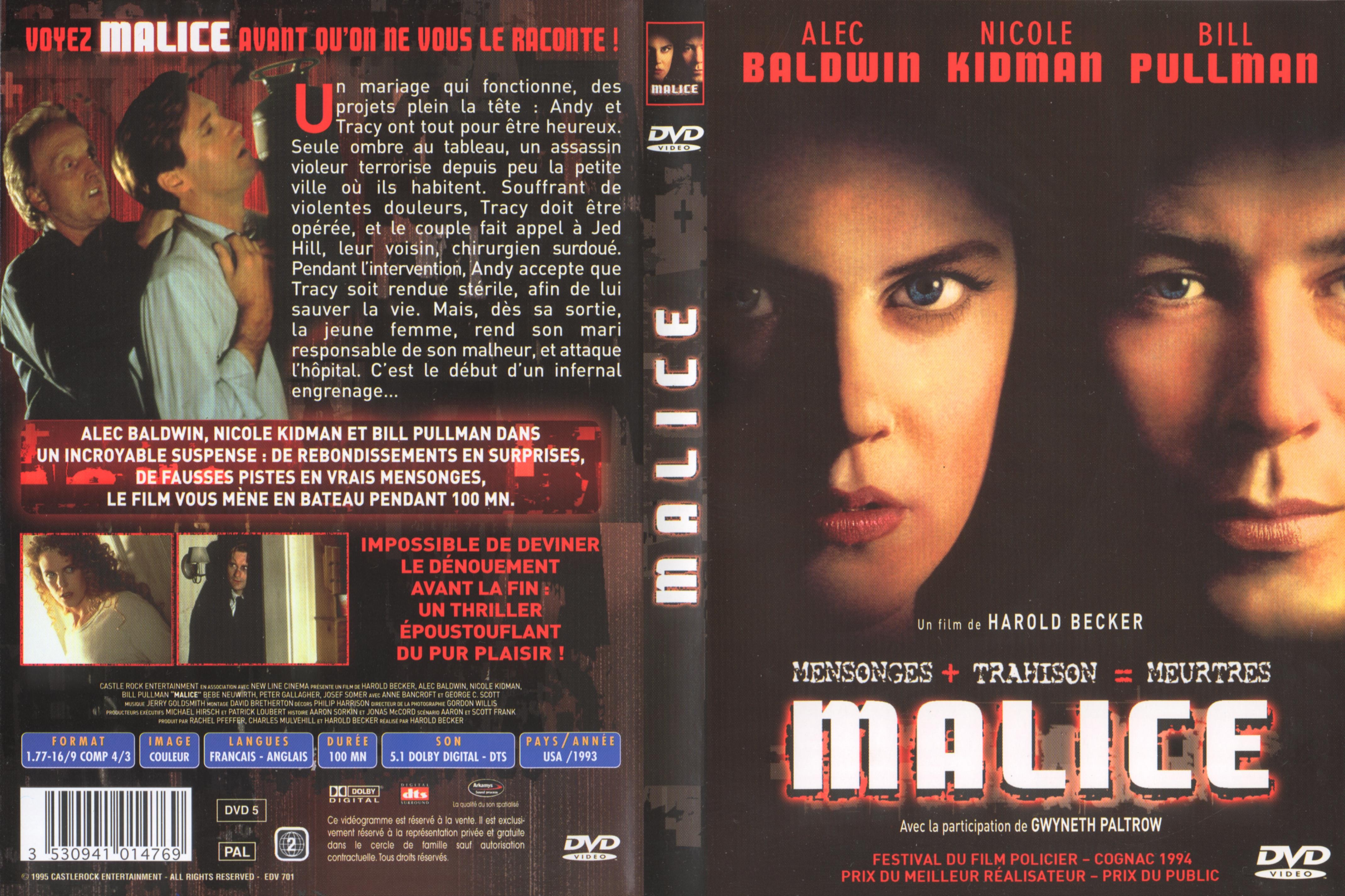 Jaquette DVD Malice